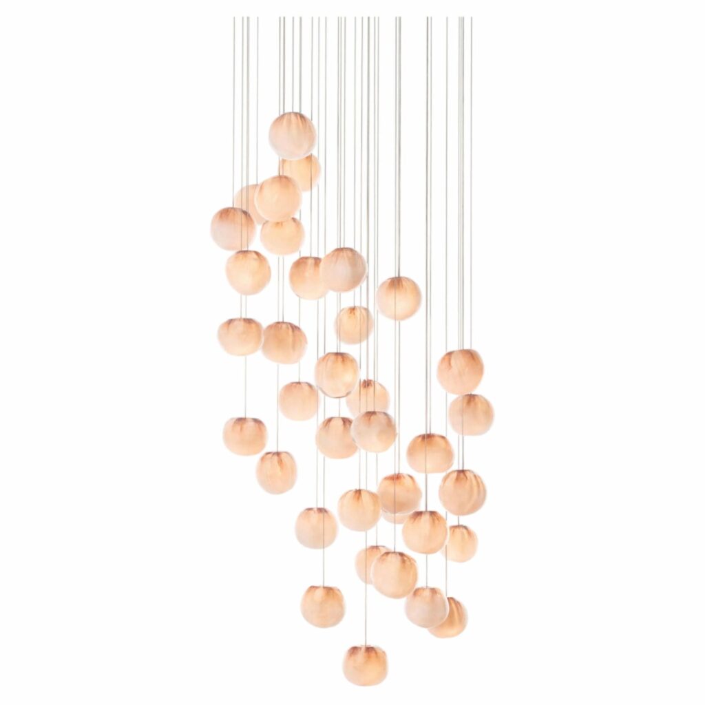 8436 Pendant Chandelier by Bocci White Glass Copper Mesh Canada 1
