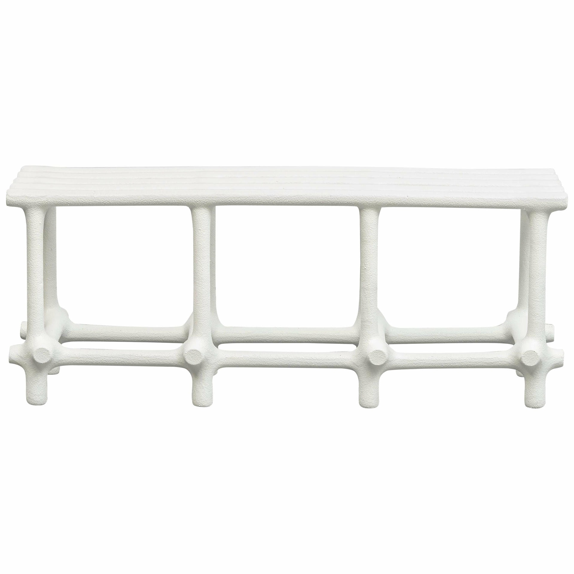 Basic Limited Edition Sculptural Nylon and Sand Bench by Hot Wire Extensions 1