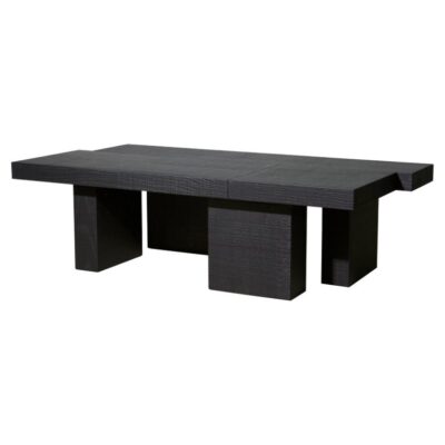 Black Layered Oak Wood Bench by Hyungshin Hwang