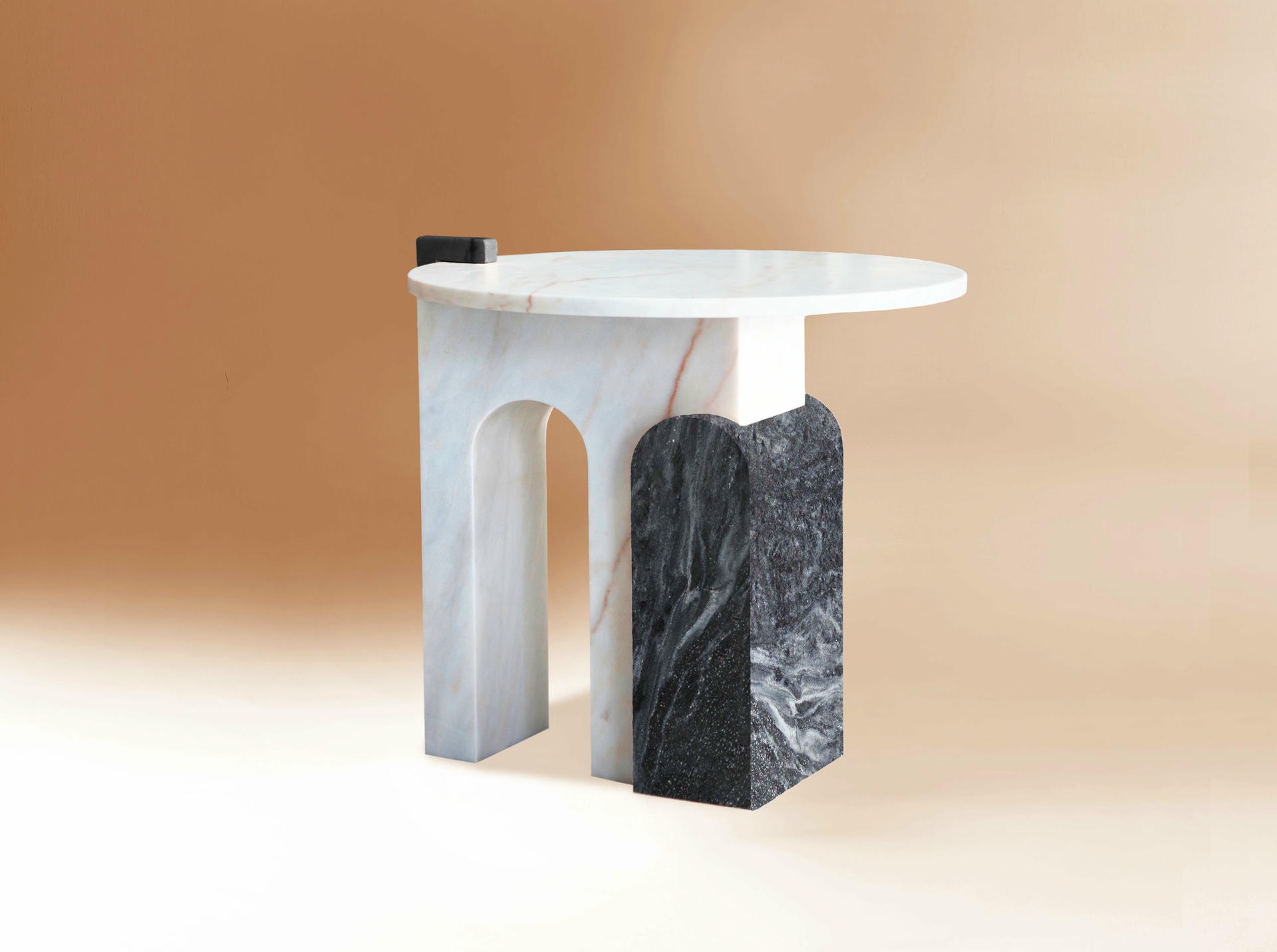 Black Marble Side Table by Dovain Studio 2