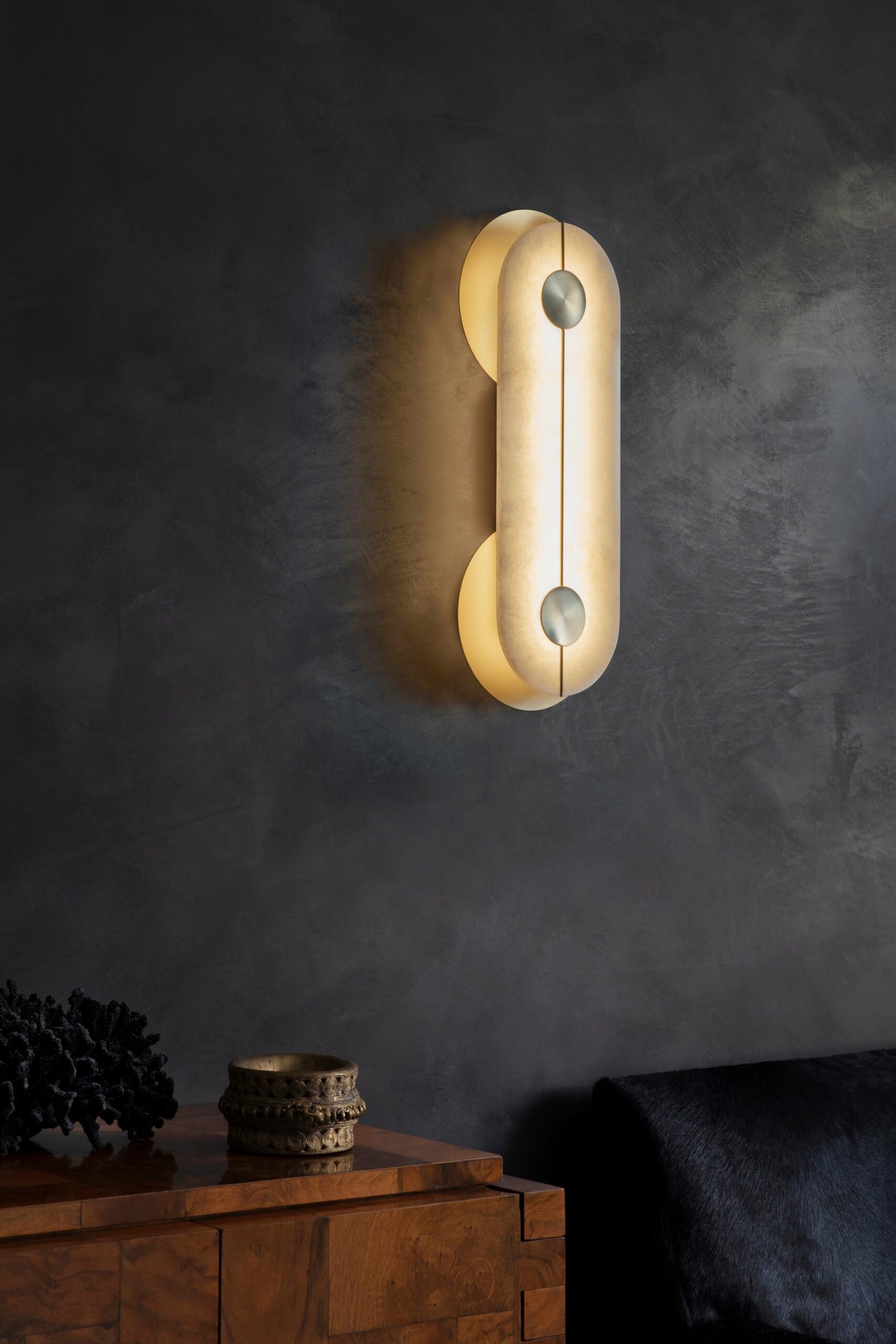 Brace Wall Light Nickel Large by Bert Frank 9