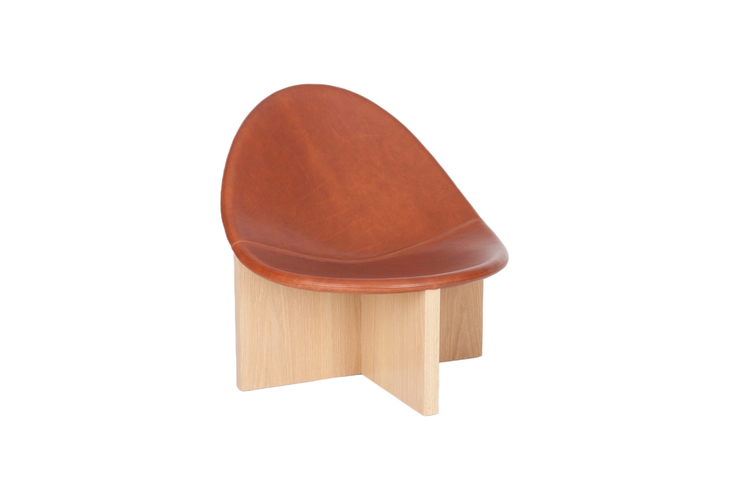 Cognac Nido Lounge Chair by Estudio Persona 1