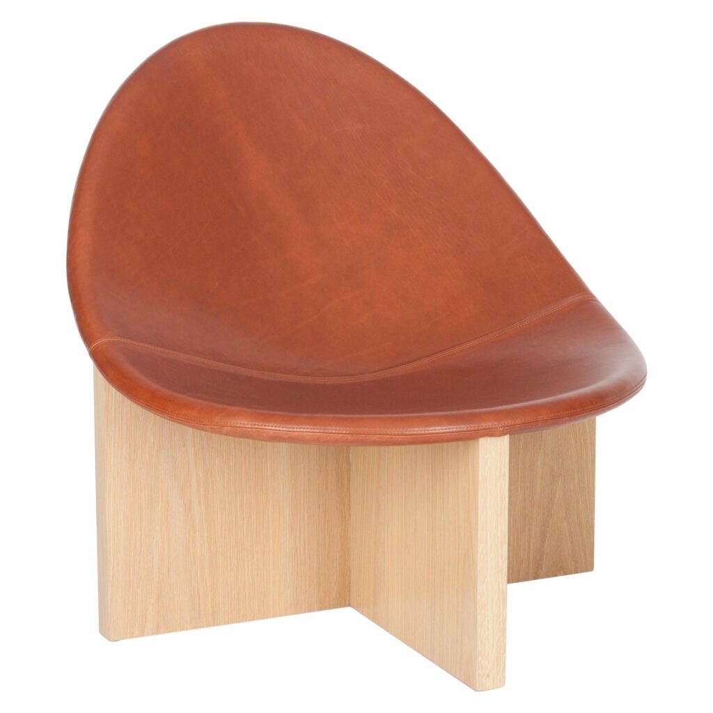 Cognac Nido Lounge Chair by Estudio Persona 1