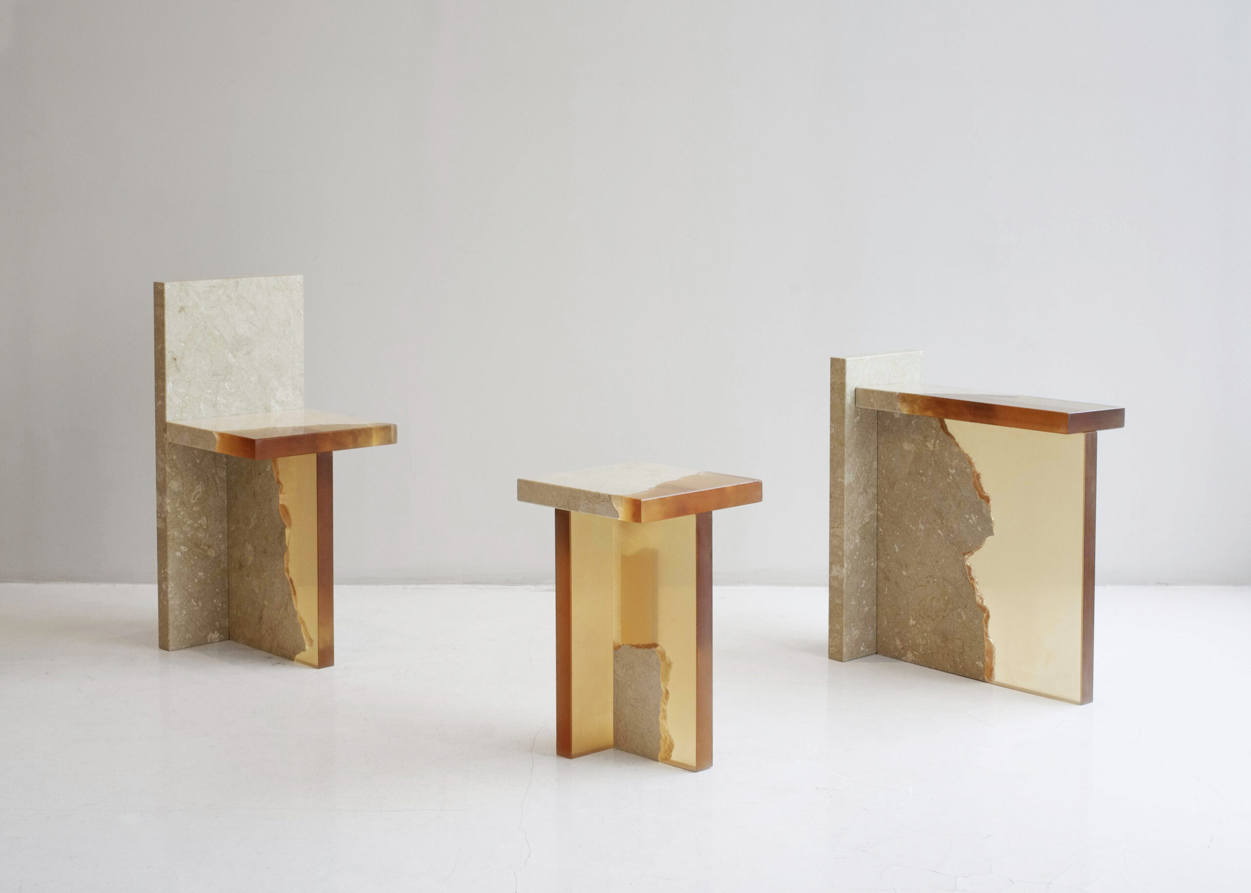 Crystal Marble Fragment Side Table by Jang Hea Kyoung 4
