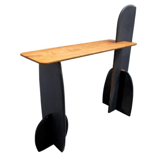 Desk Console Unique Date Kan Stone Sculptural Design by Okurayama 1