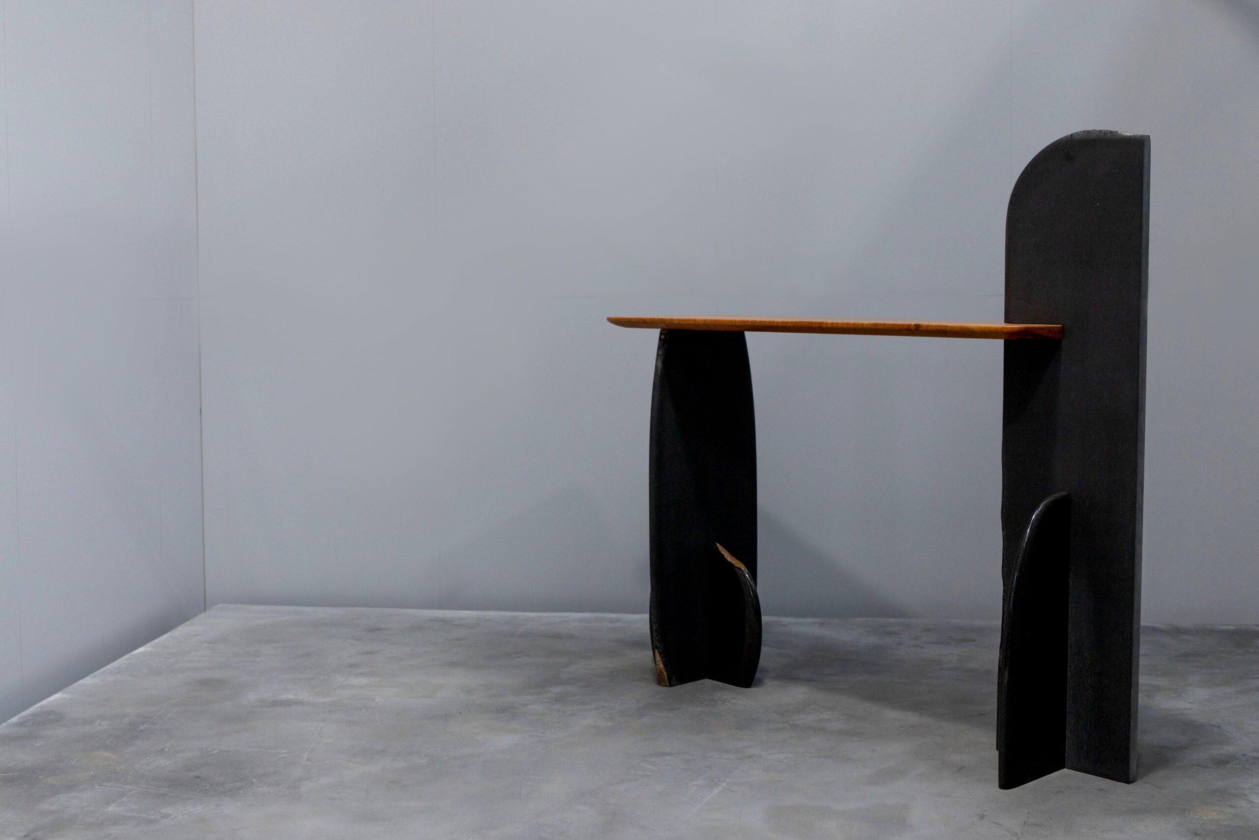 Desk Console Unique Date Kan Stone Sculptural Design by Okurayama 2