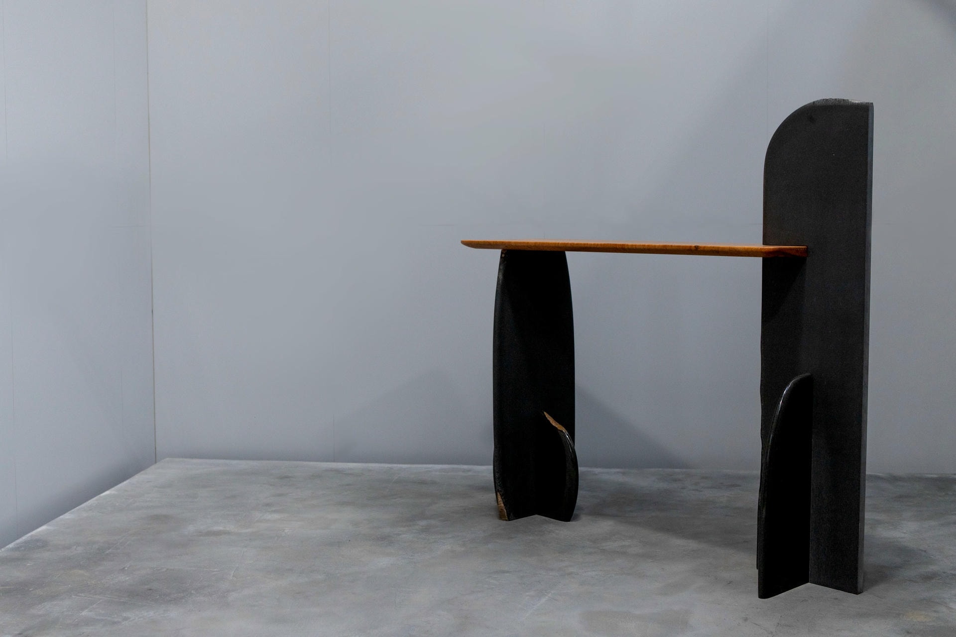 Desk Console Unique Date Kan Stone Sculptural Design by Okurayama 2