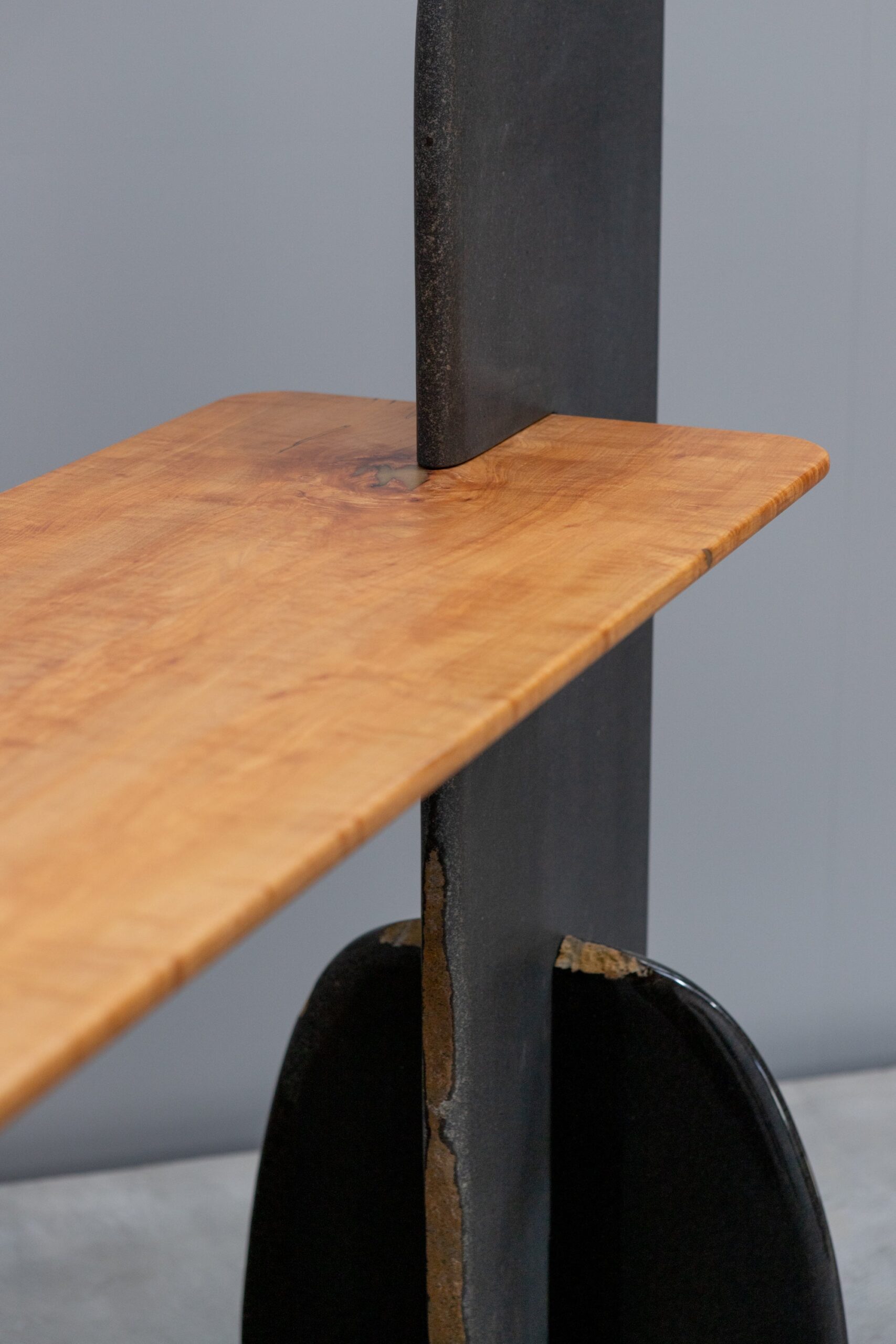 Desk Console Unique Date Kan Stone Sculptural Design by Okurayama 4
