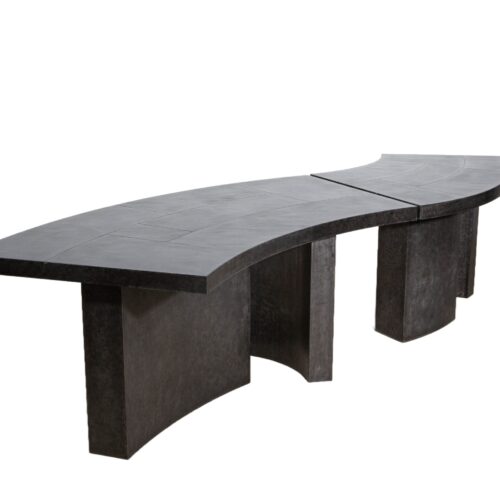 Large Layered Parkerized Steel Desk by Hyungshin Hwang 1