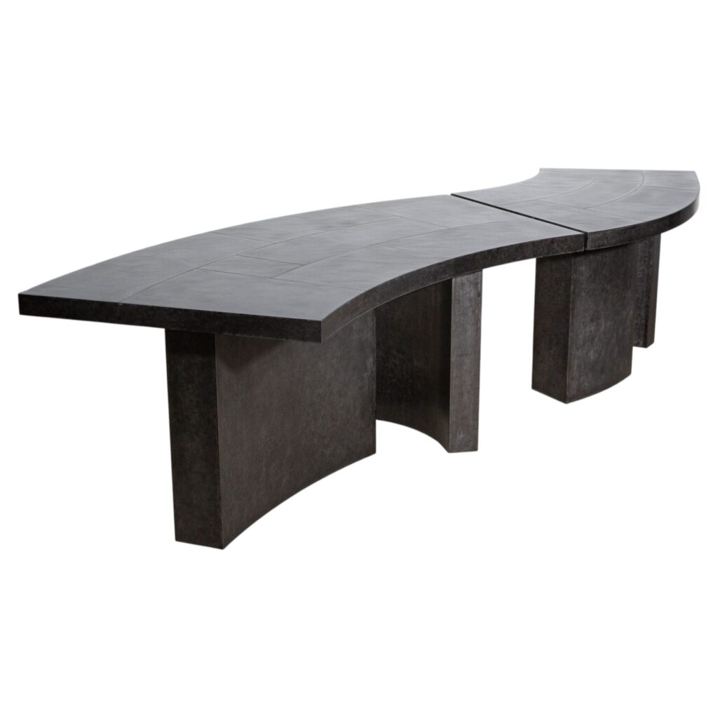 Large Layered Parkerized Steel Desk by Hyungshin Hwang 1