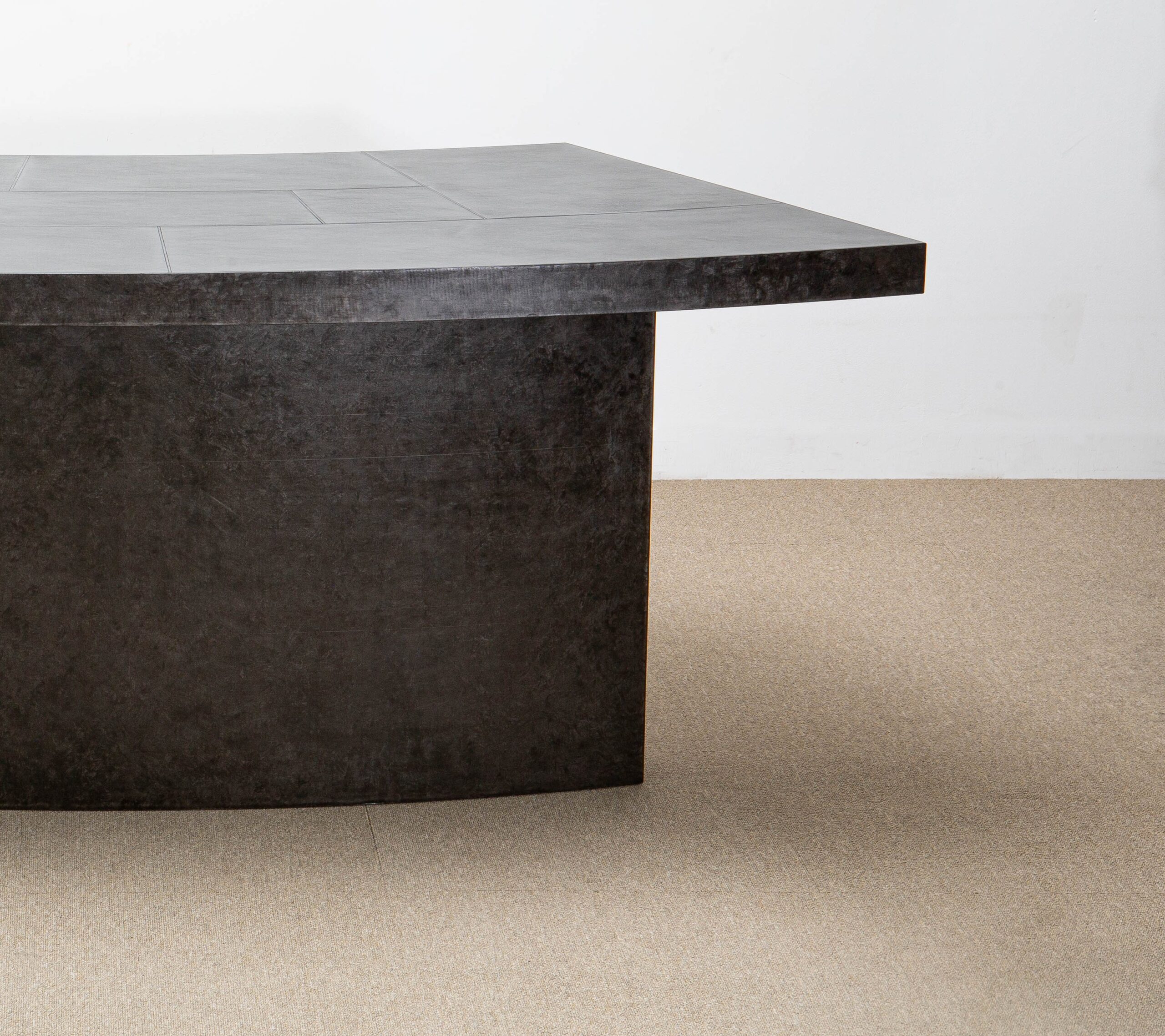Large Layered Parkerized Steel Desk by Hyungshin Hwang 3
