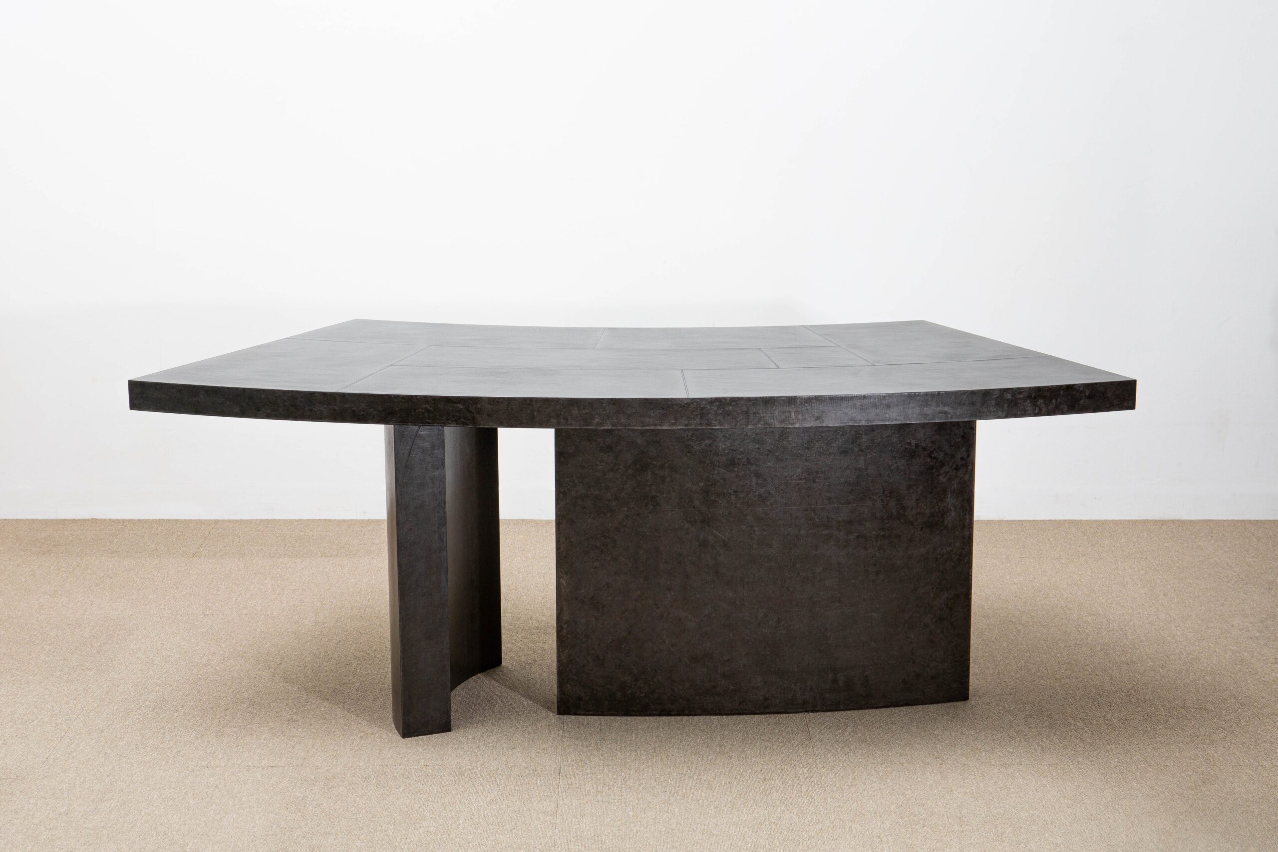 Large Layered Parkerized Steel Desk by Hyungshin Hwang 3