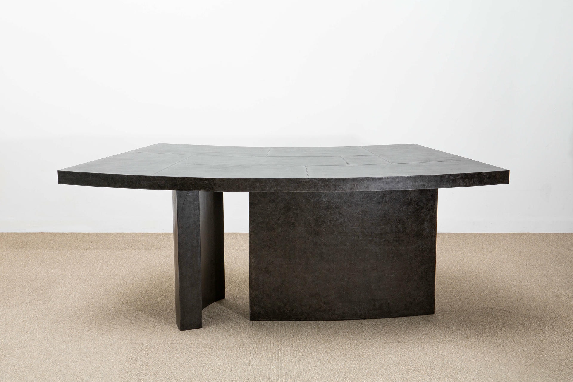 Large Layered Parkerized Steel Desk by Hyungshin Hwang 3