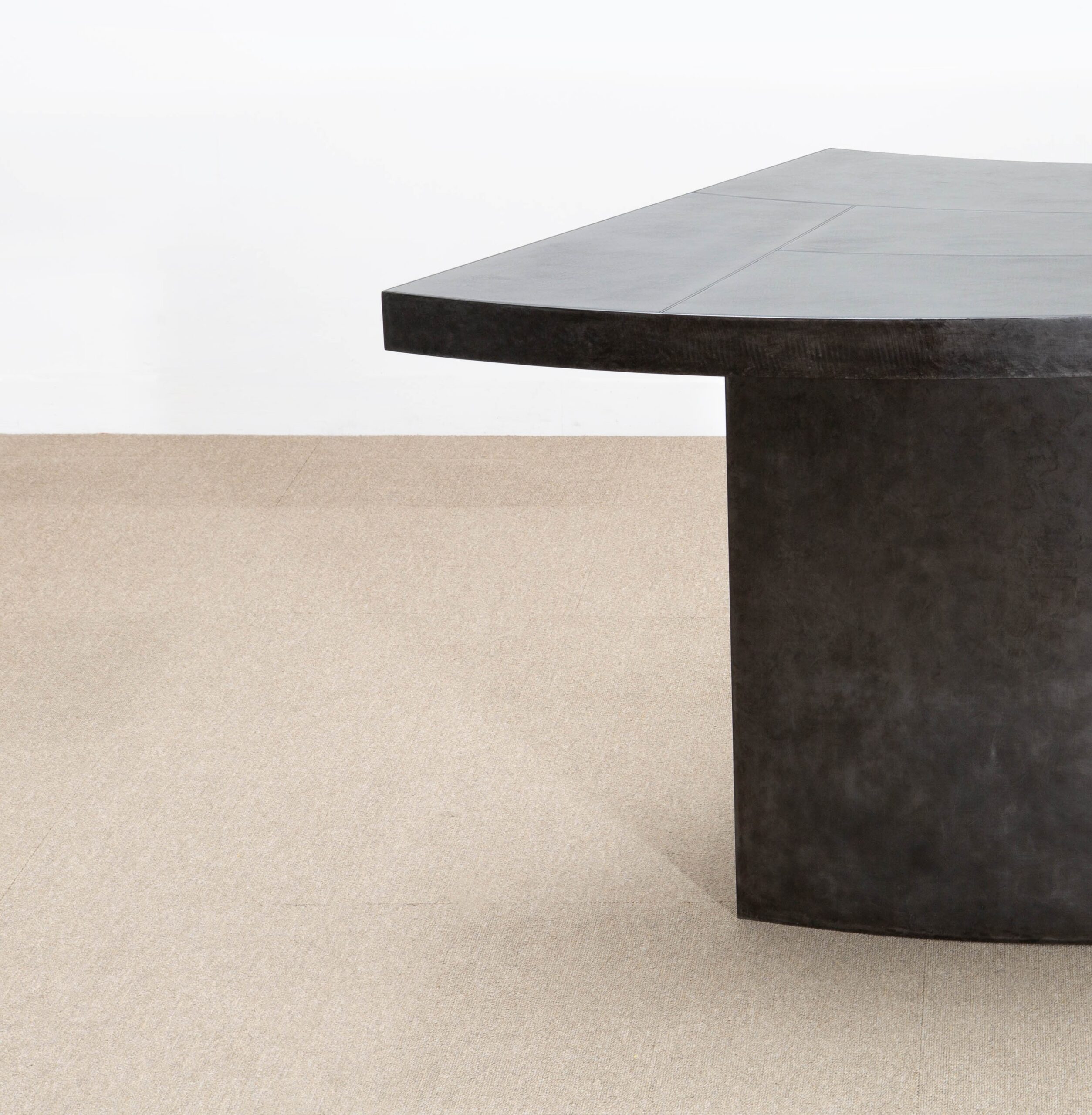 Large Layered Parkerized Steel Desk by Hyungshin Hwang 4