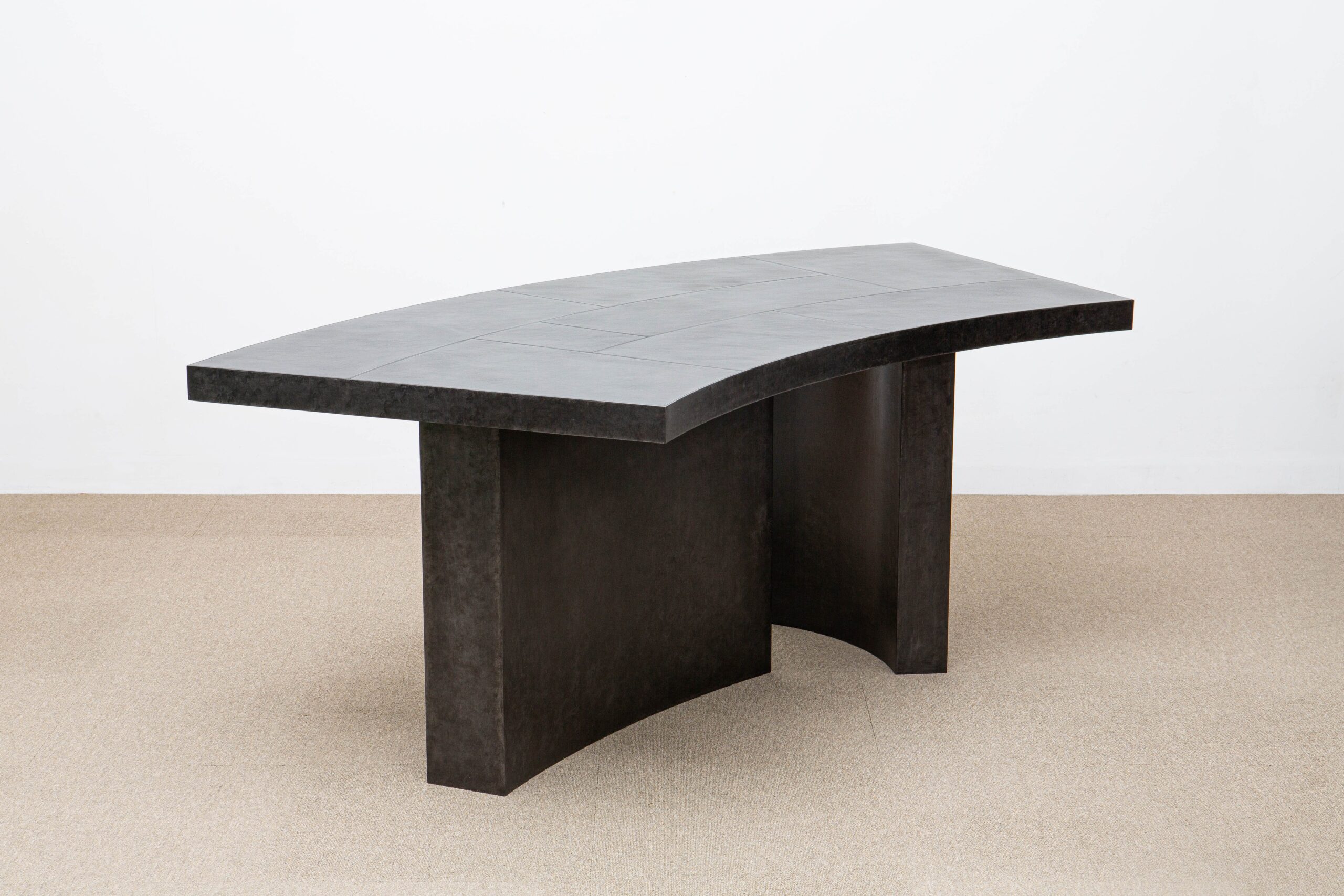 Large Layered Parkerized Steel Desk by Hyungshin Hwang 4