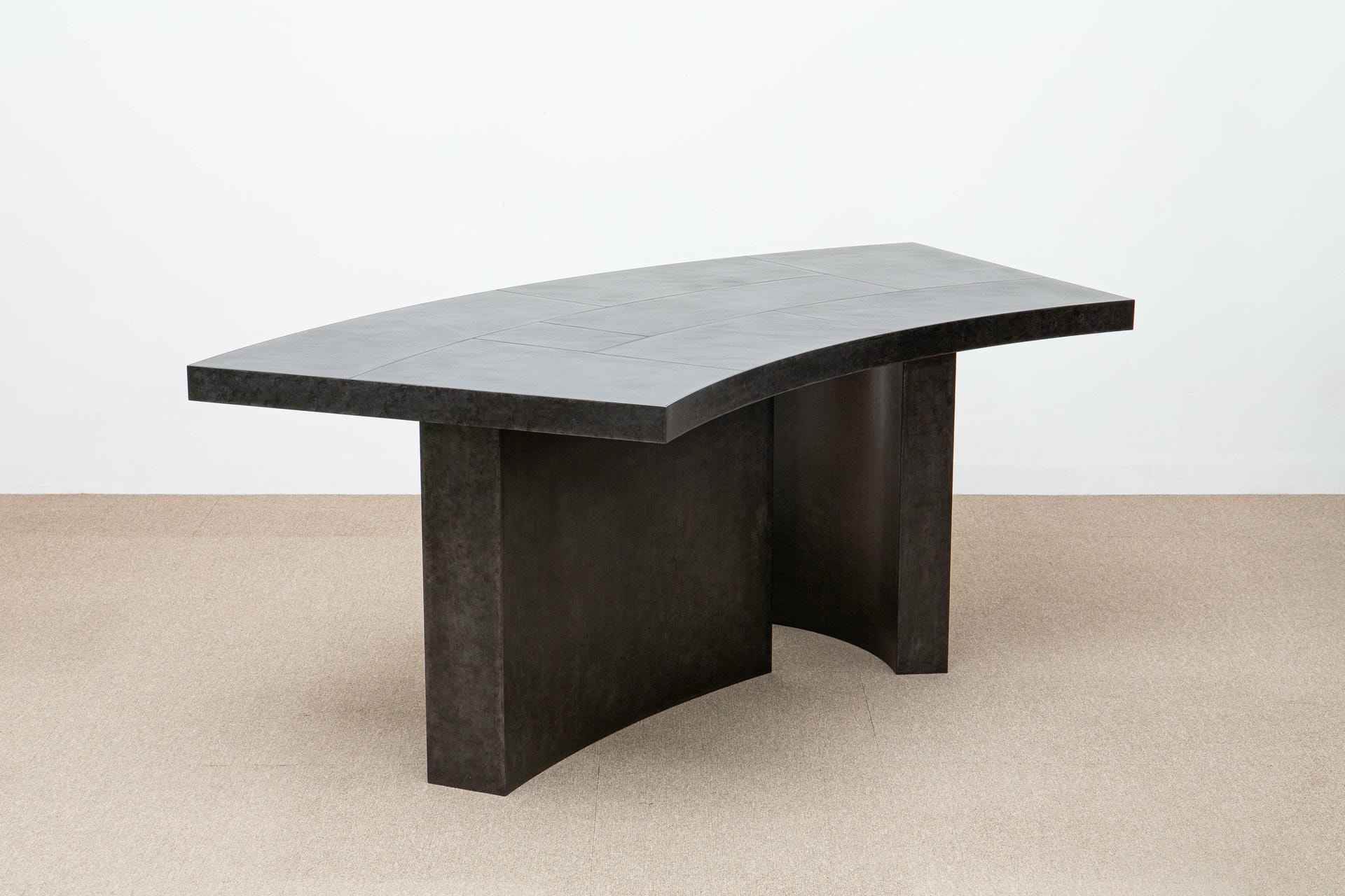 Large Layered Parkerized Steel Desk by Hyungshin Hwang 4