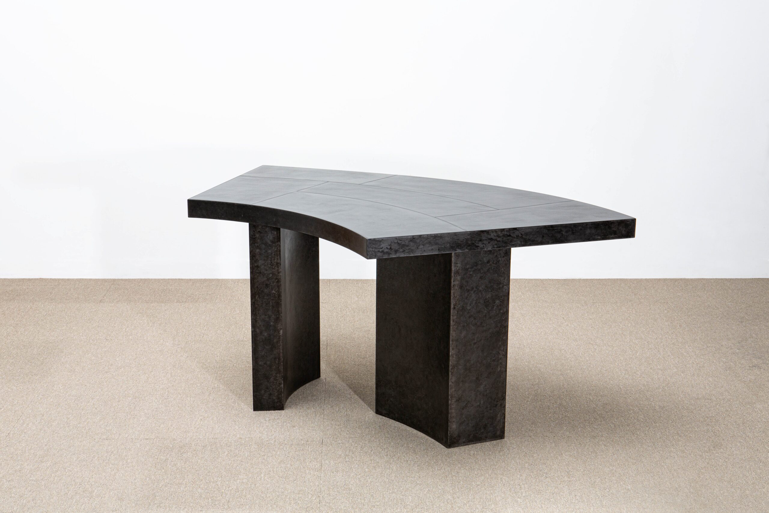 Large Layered Parkerized Steel Desk by Hyungshin Hwang 5