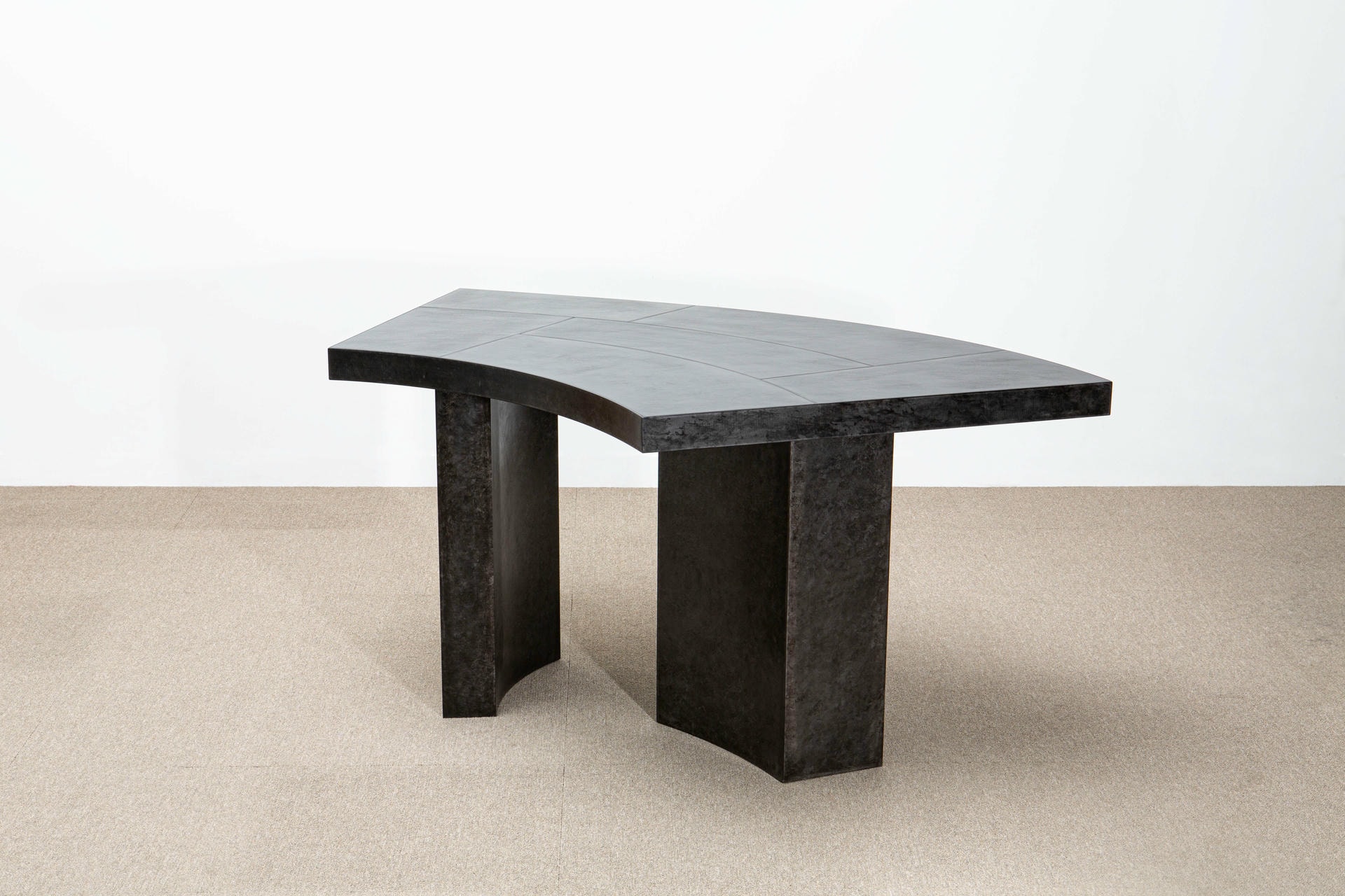 Large Layered Parkerized Steel Desk by Hyungshin Hwang 5