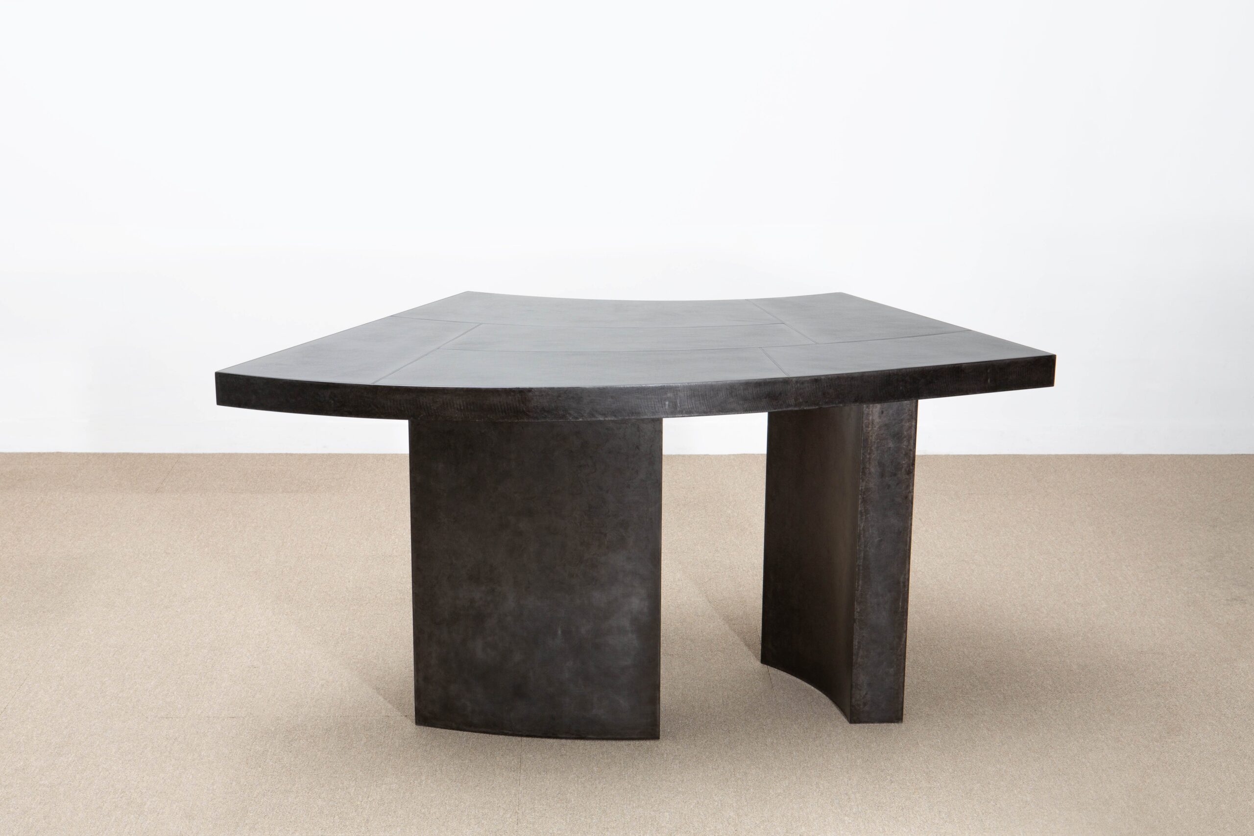 Large Layered Parkerized Steel Desk by Hyungshin Hwang 6