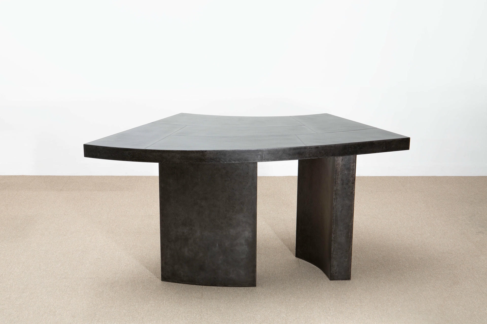 Large Layered Parkerized Steel Desk by Hyungshin Hwang 6