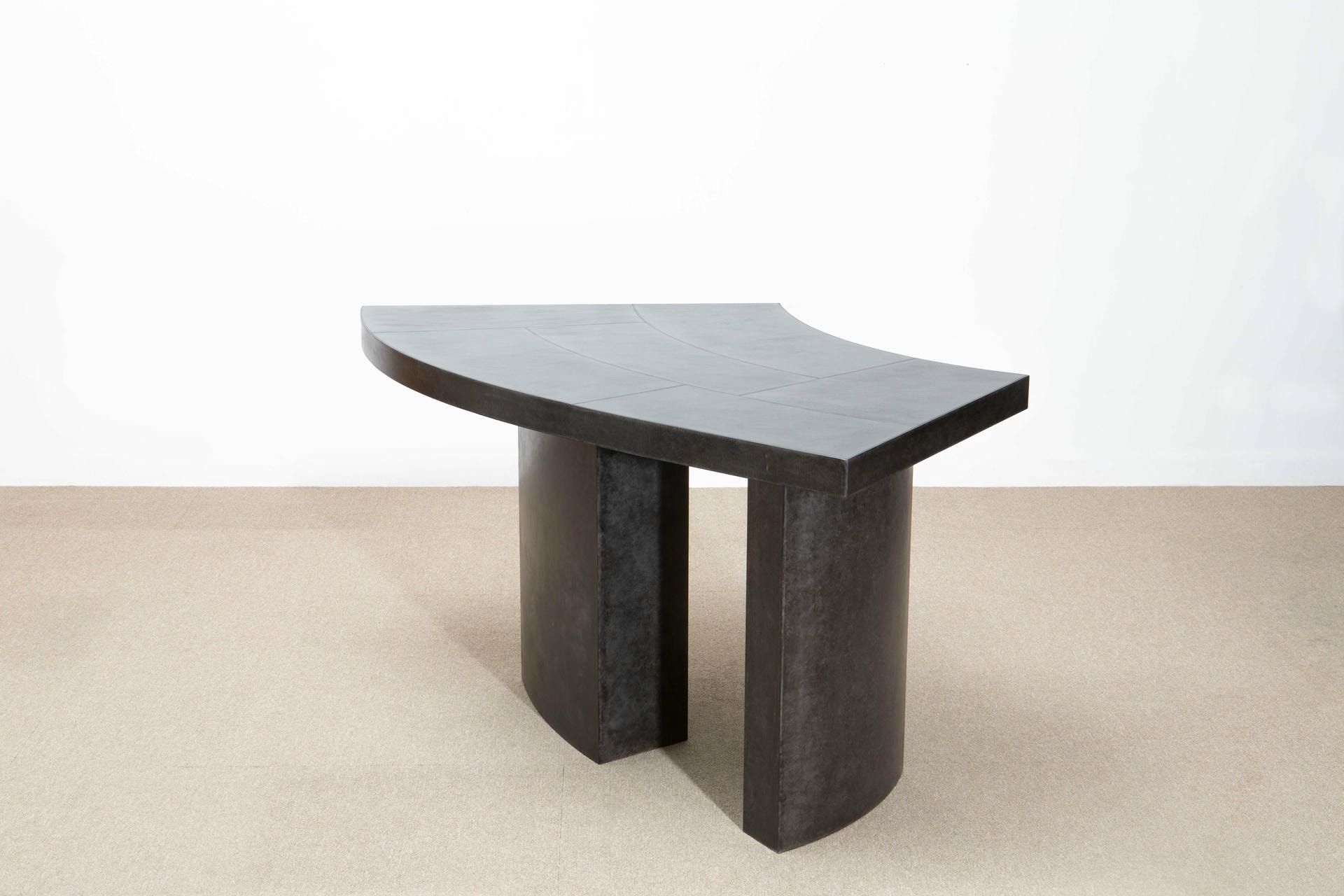 Large Layered Parkerized Steel Desk by Hyungshin Hwang 7