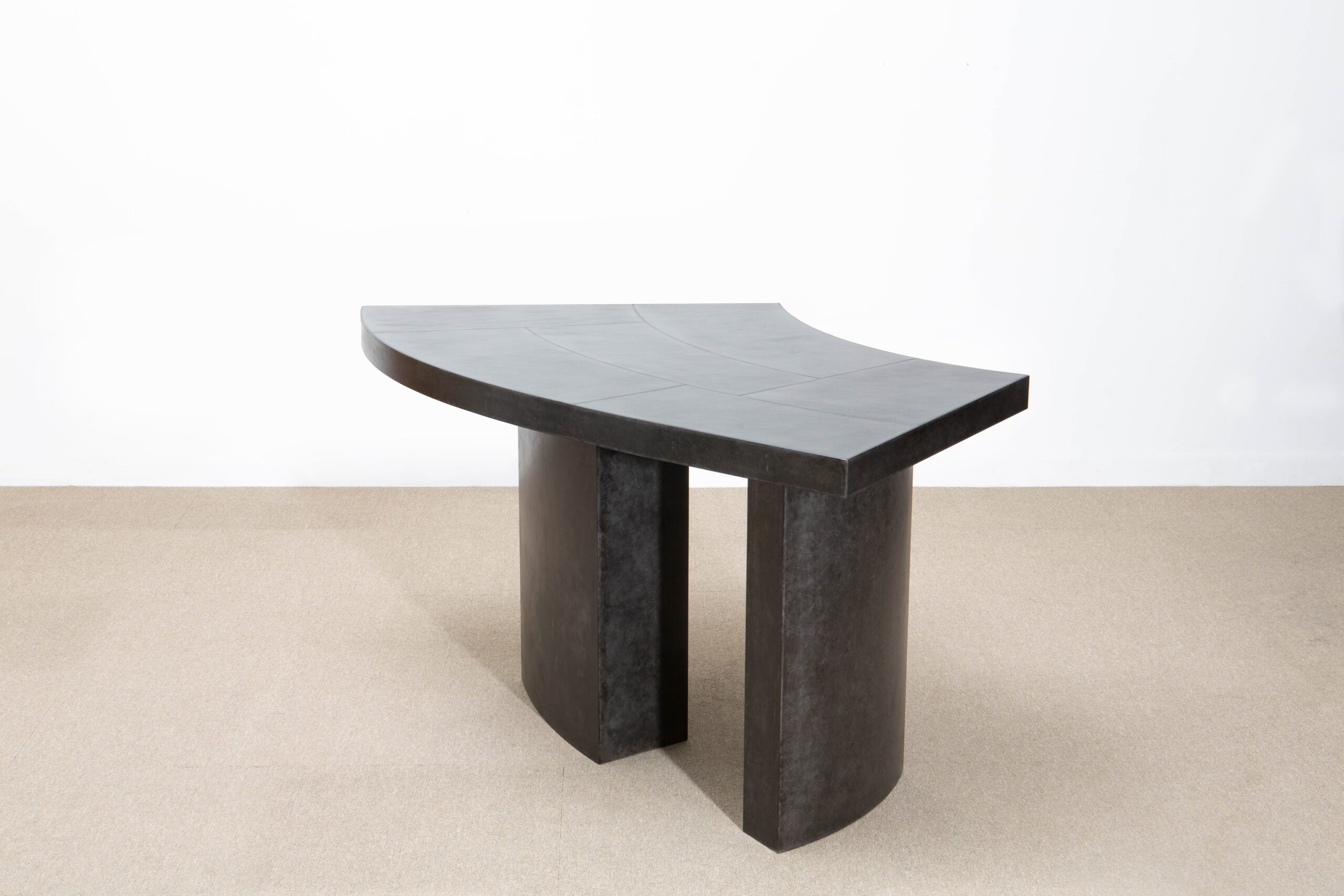 Large Layered Parkerized Steel Desk by Hyungshin Hwang 7
