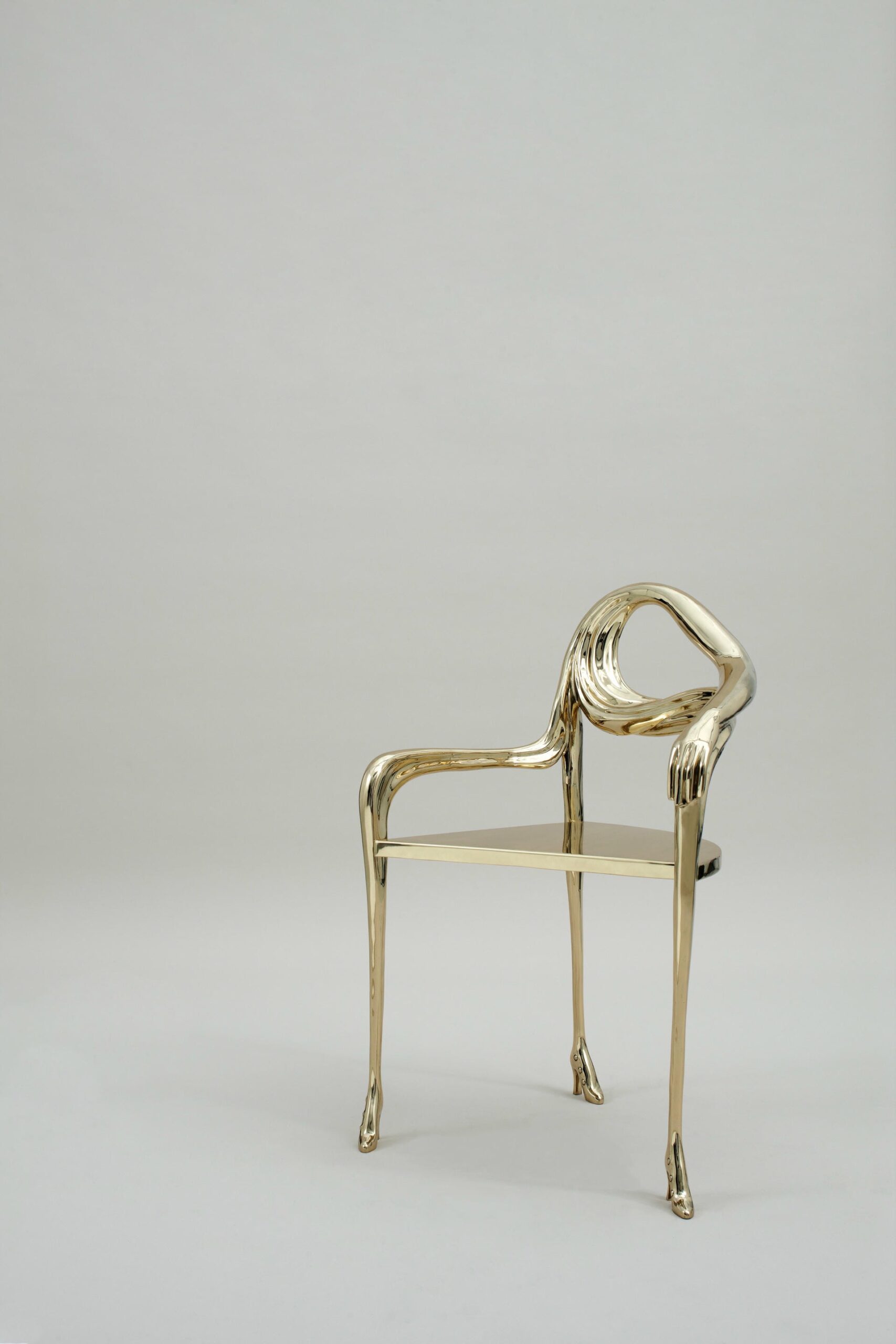 Leda Armchair by Salvador Dali Polished Brass Modern Design Spain 2