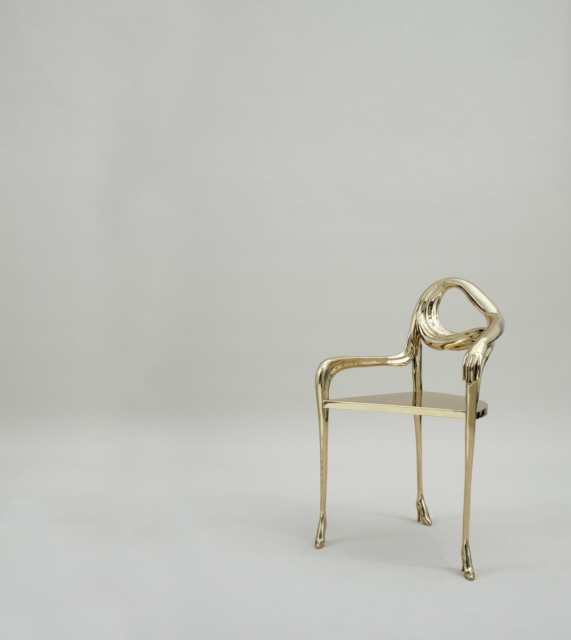 Leda Armchair by Salvador Dali Polished Brass Modern Design Spain 3