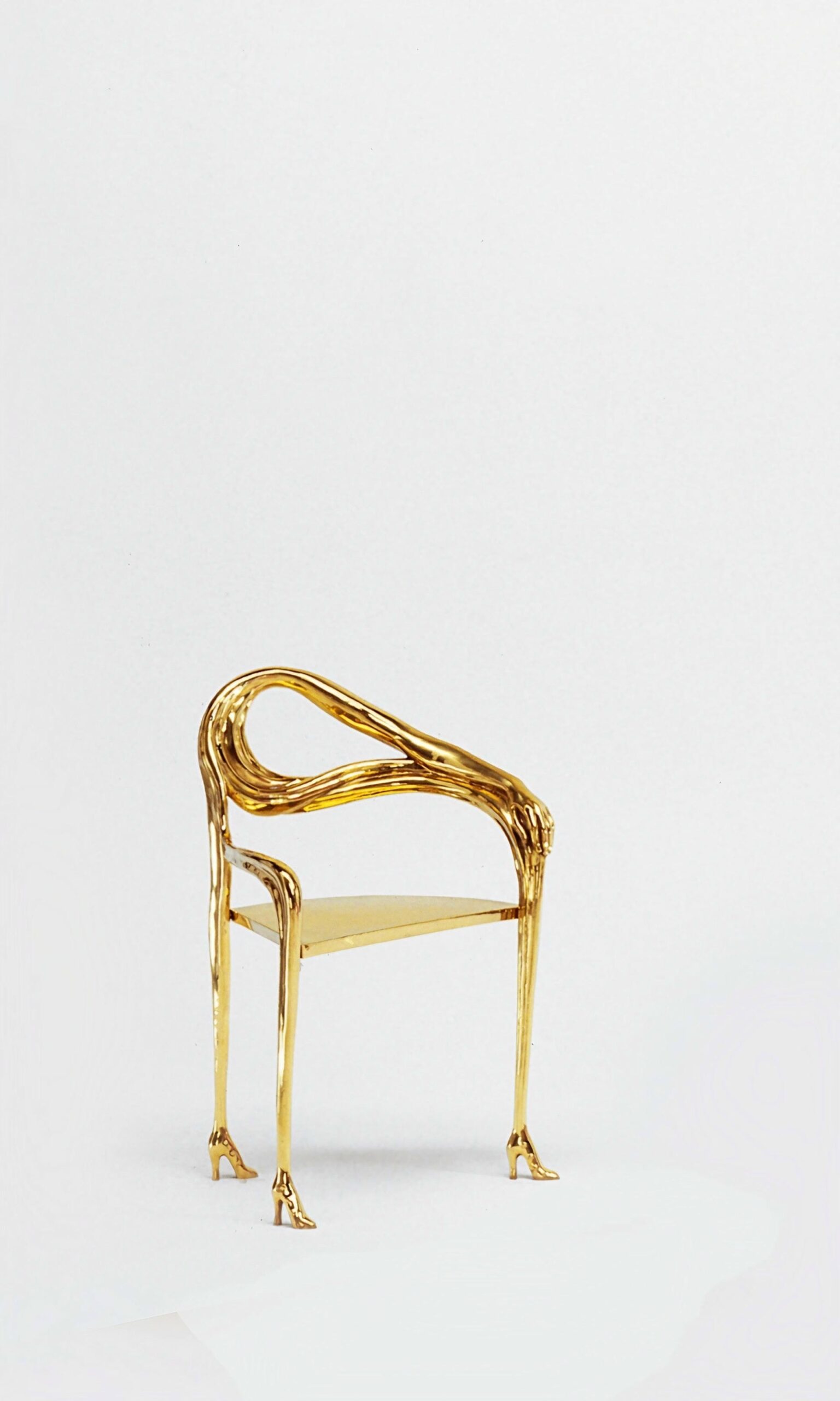 Leda Armchair by Salvador Dali Polished Brass Modern Design Spain 4