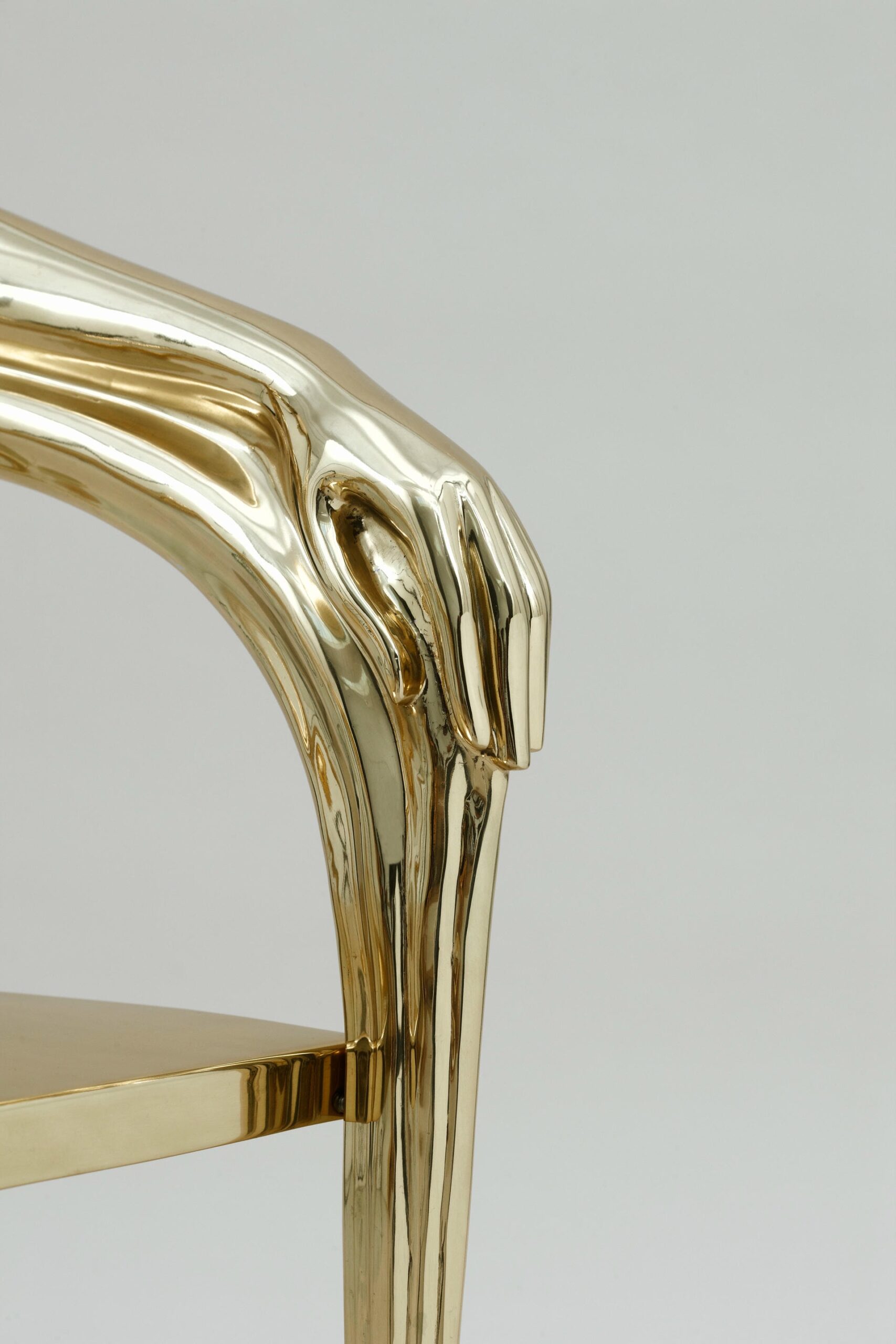 Leda Armchair by Salvador Dali Polished Brass Modern Design Spain 5