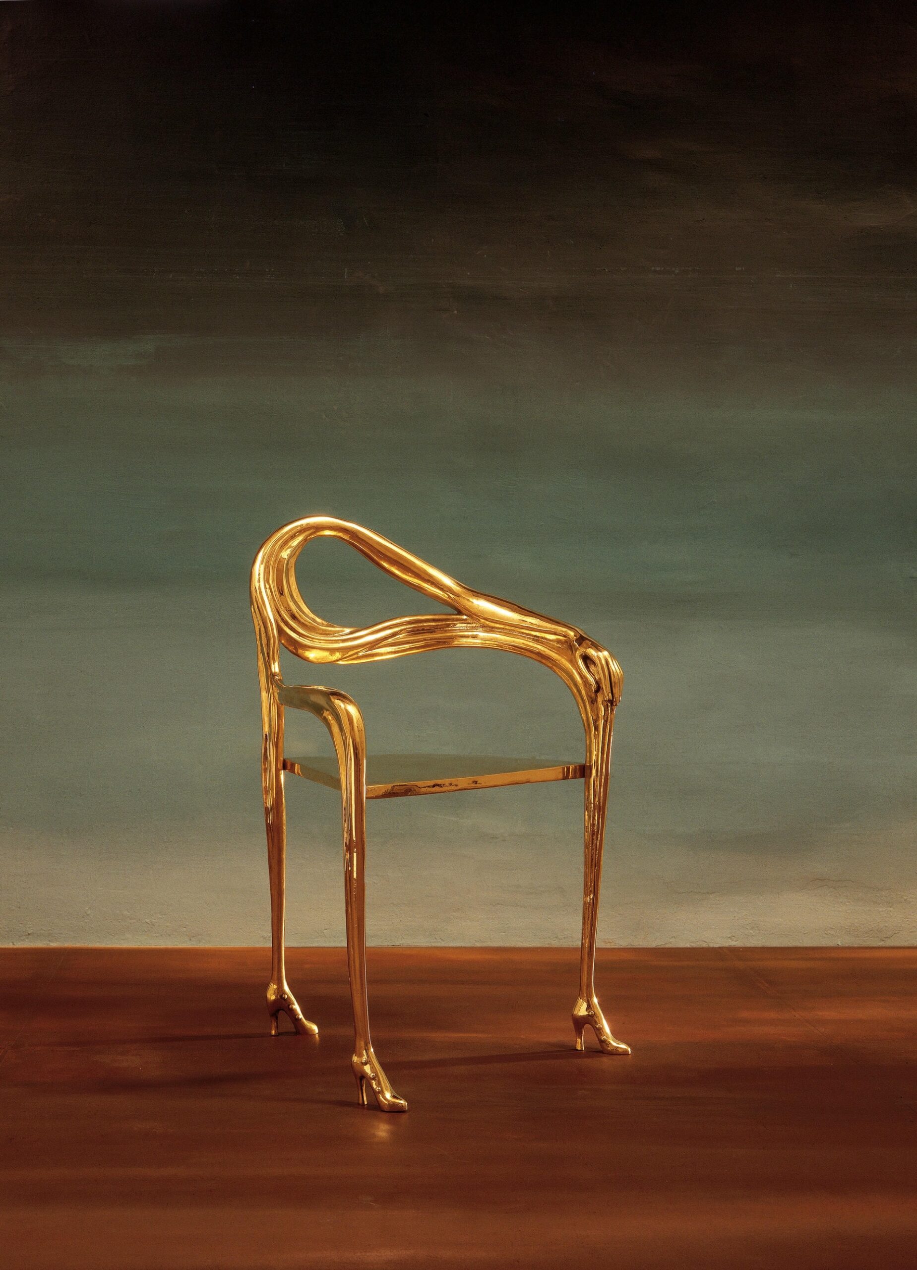 Leda Armchair by Salvador Dali Polished Brass Modern Design Spain 9