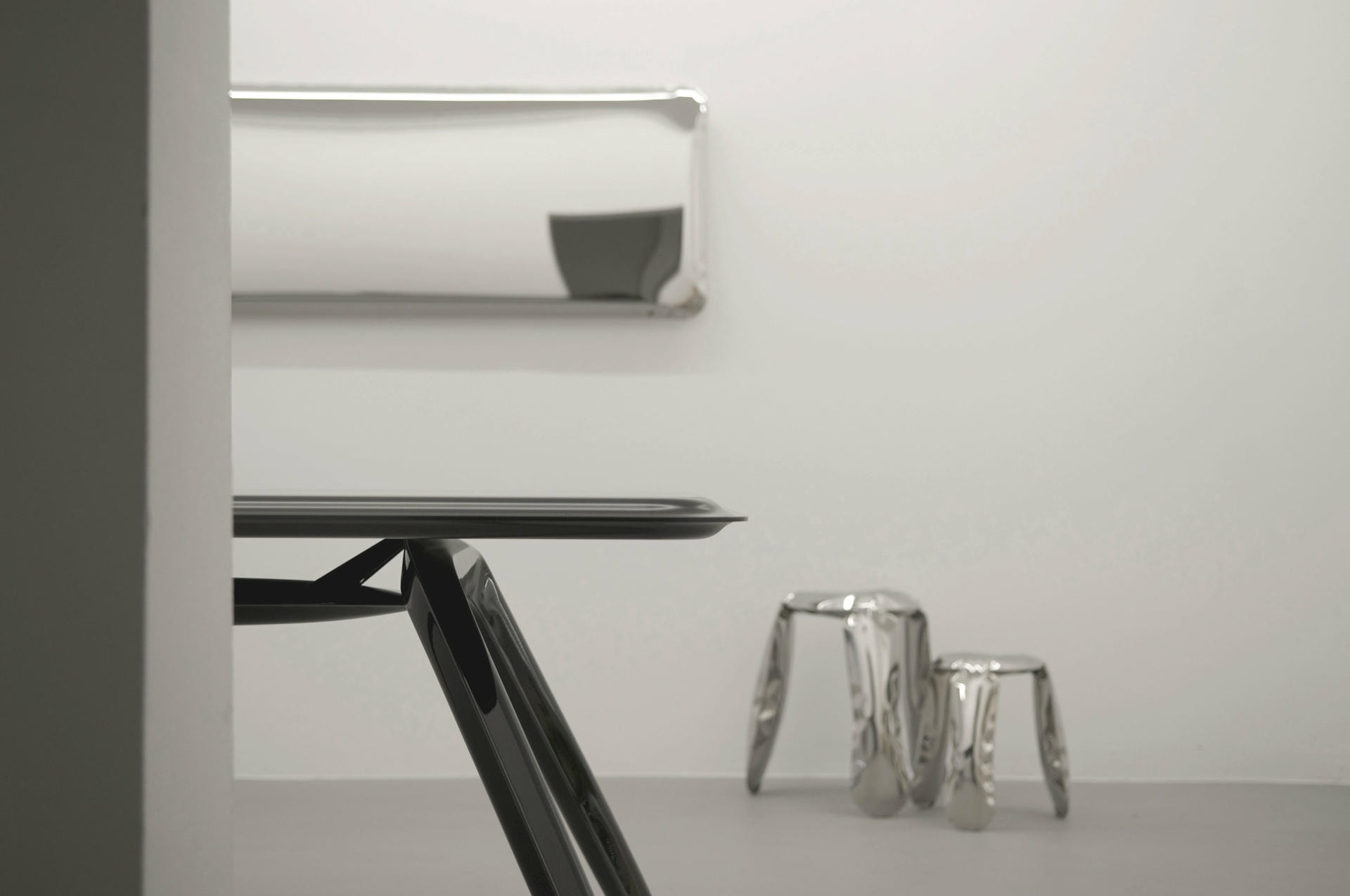Light Gold Tafla Q1 Sculptural Wall Mirror by Zieta 6