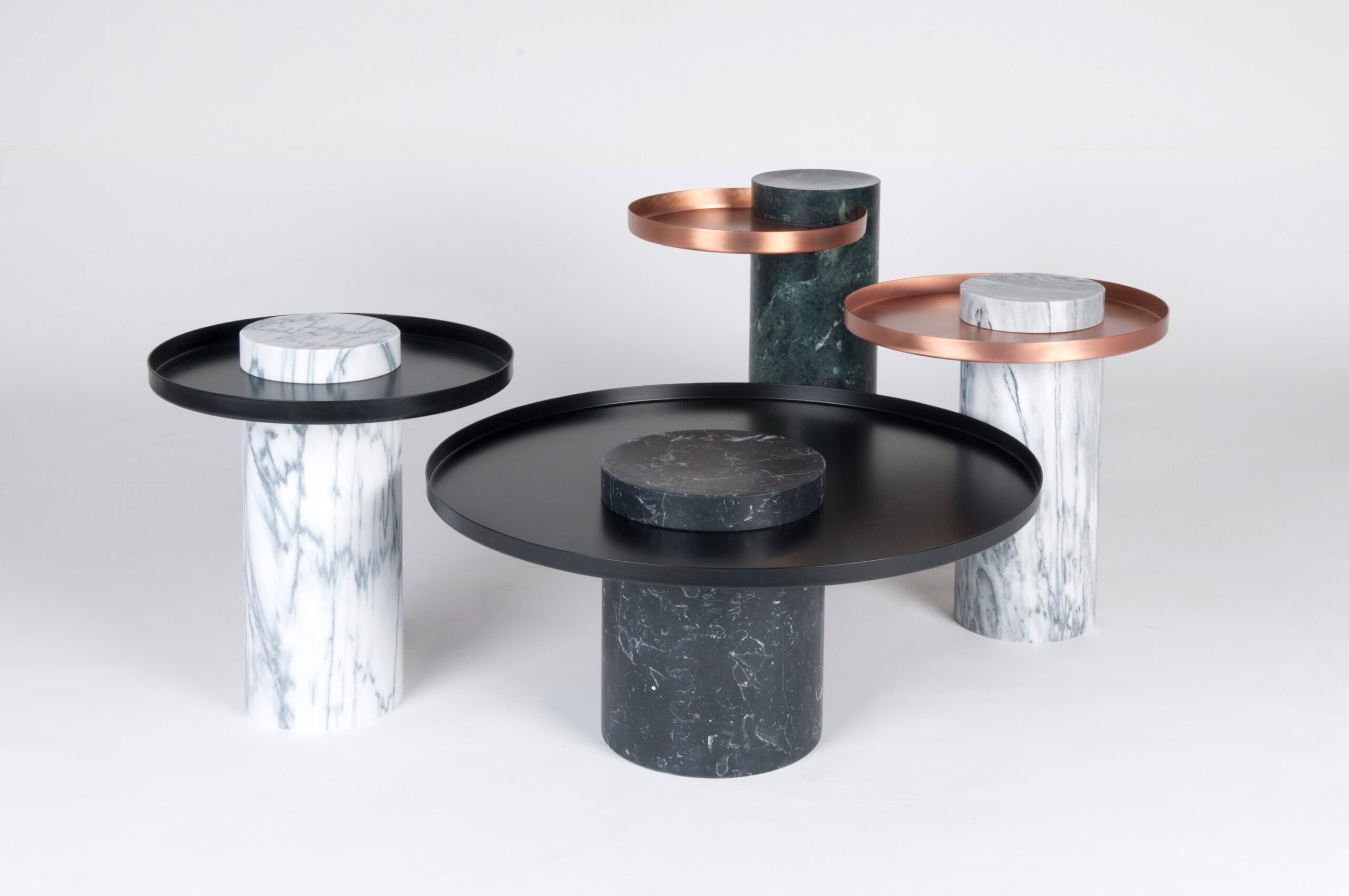 Low Black Marquina Marble Contemporary Gueridon Sebastian Herkner 4