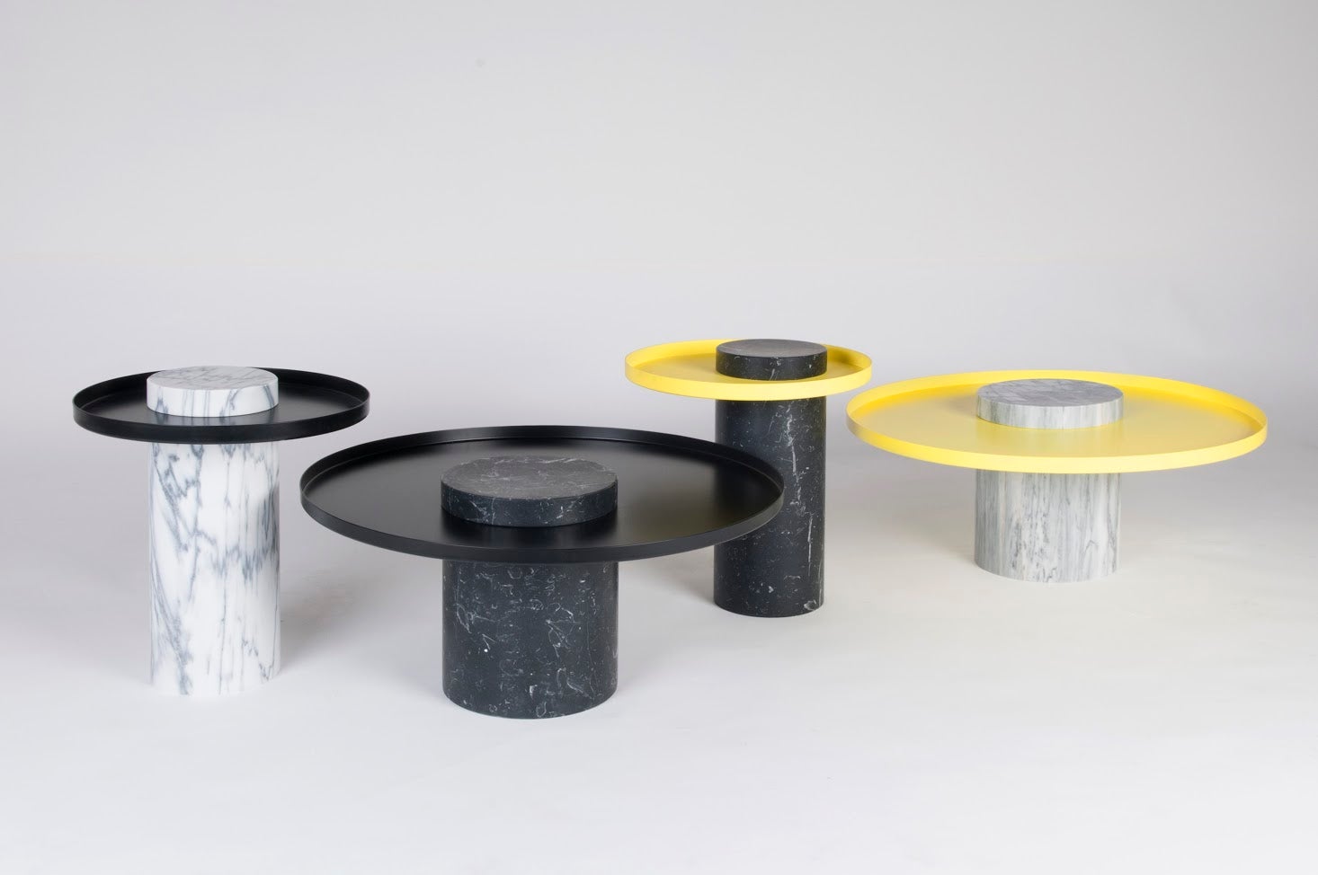 Low Black Marquina Marble Contemporary Gueridon Sebastian Herkner 5