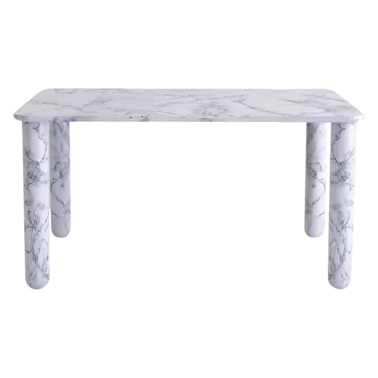 Medium White Marble Sunday Dining Table Jean Baptiste Souletie 1