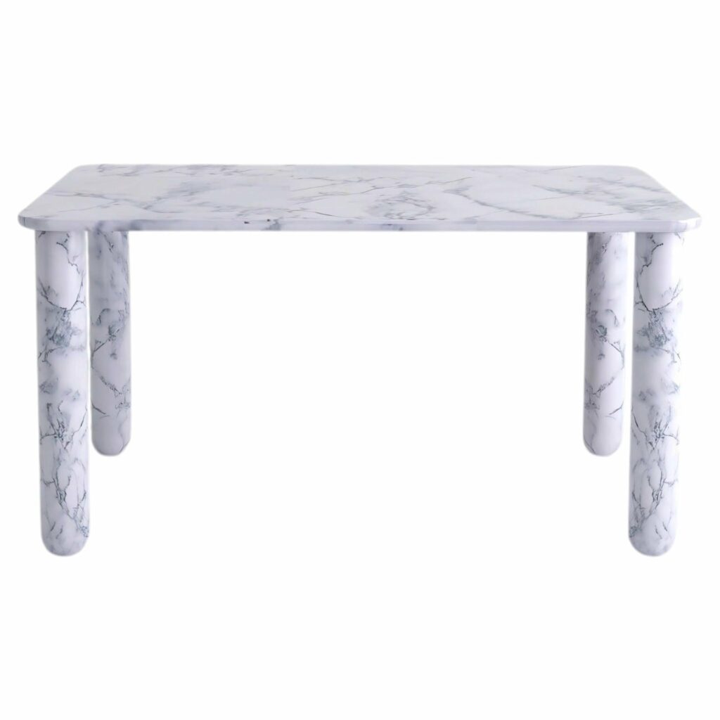 Medium White Marble Sunday Dining Table Jean Baptiste Souletie 1