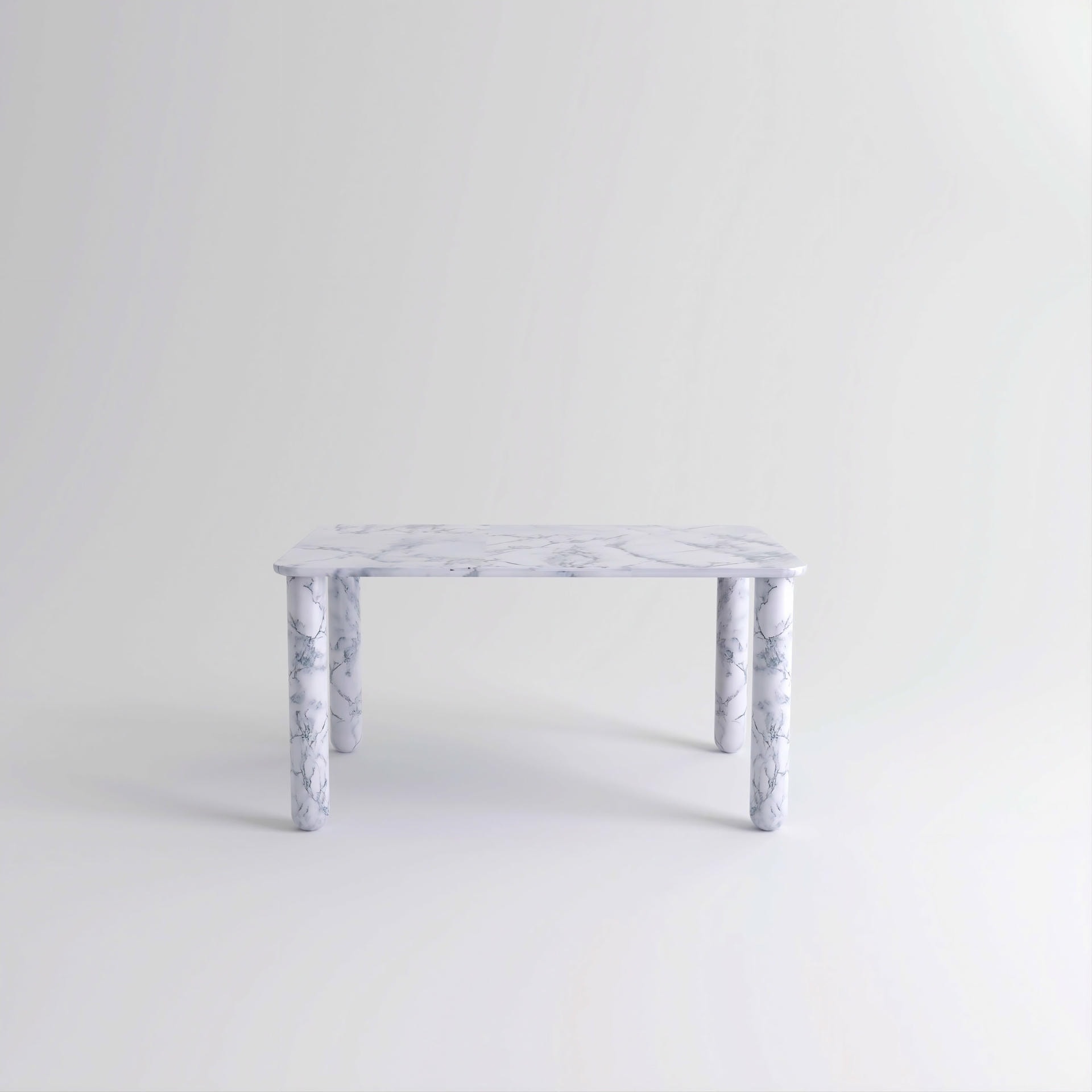 Medium White Marble Sunday Dining Table Jean Baptiste Souletie 2