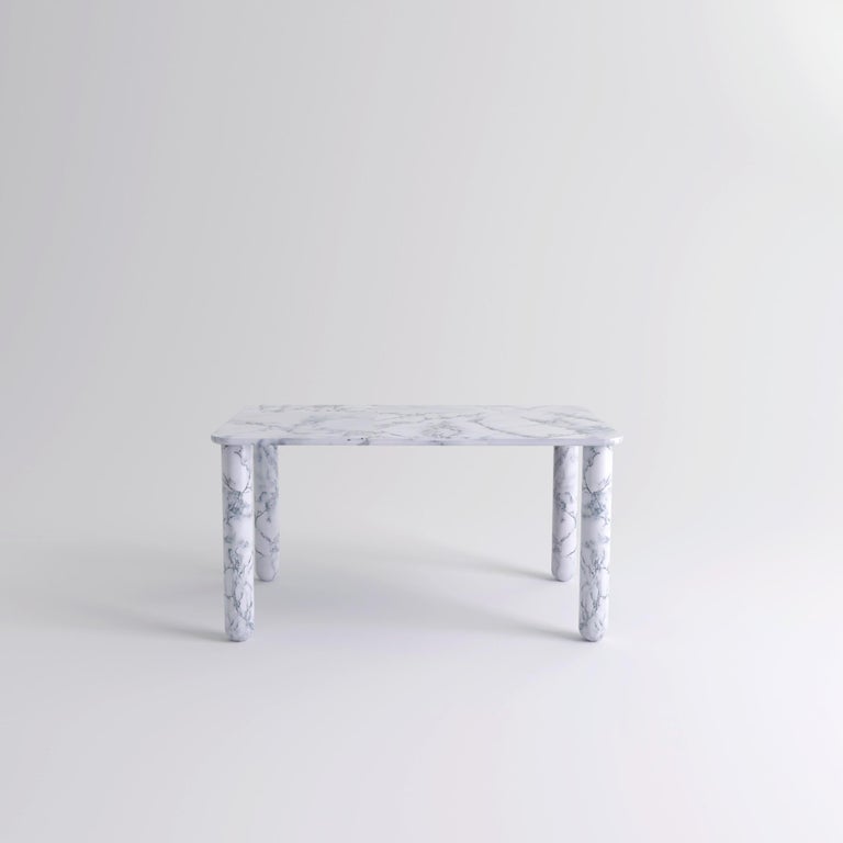Medium White Marble Sunday Dining Table Jean Baptiste Souletie 3
