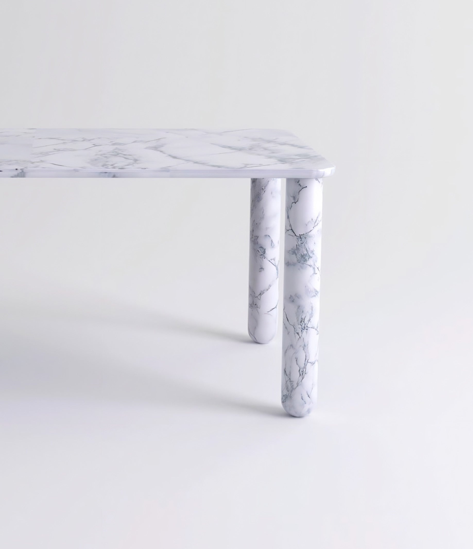 Medium White Marble Sunday Dining Table Jean Baptiste Souletie 3