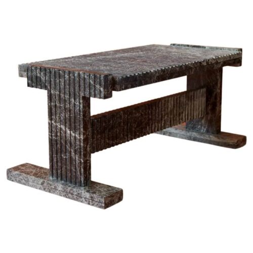 Olivia Emperador Marble Neave Coffee Table by Nish Studio 1