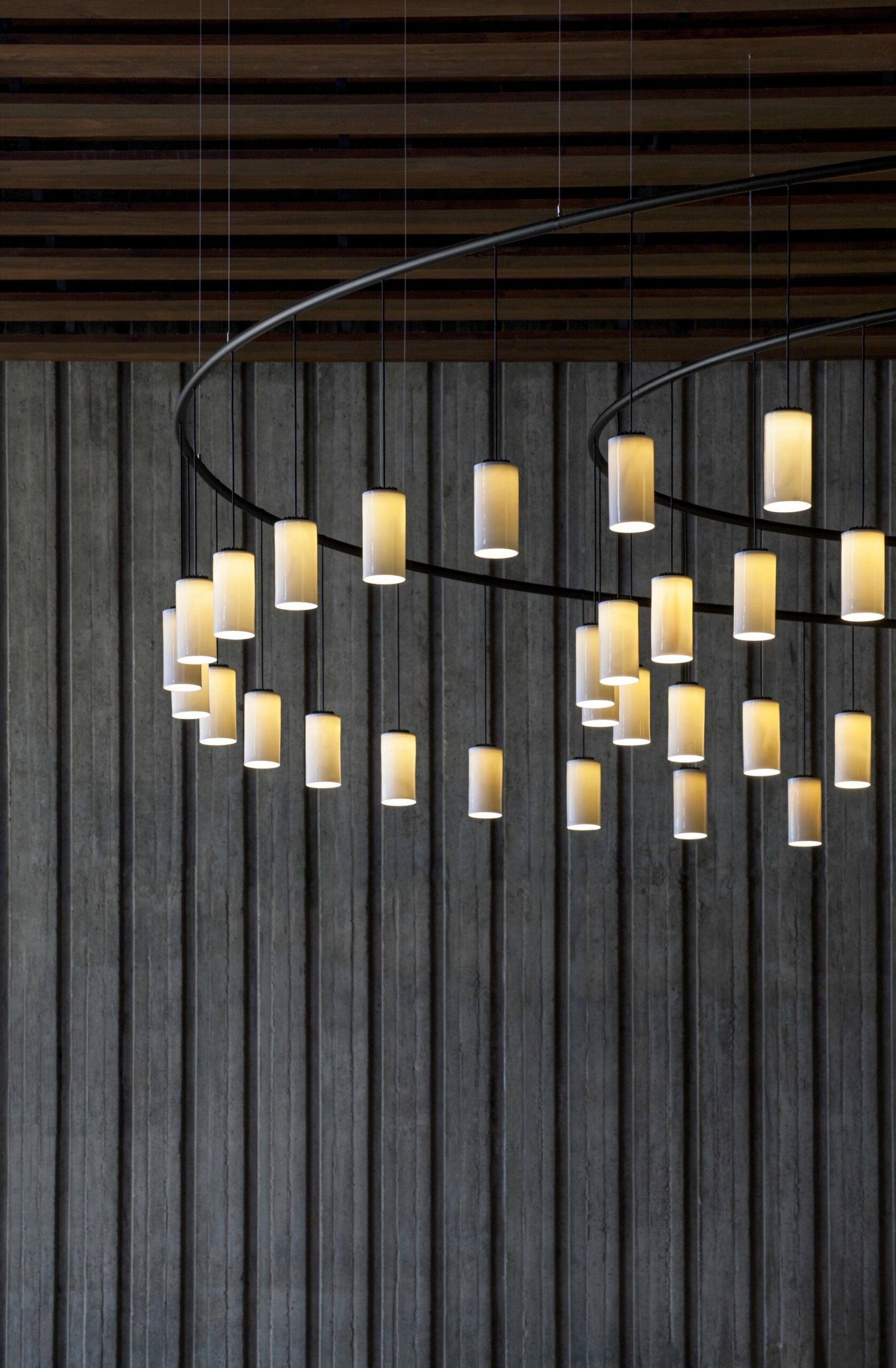 Porcelain Cirio Circular Pendant Lamp by Antoni Arola 4