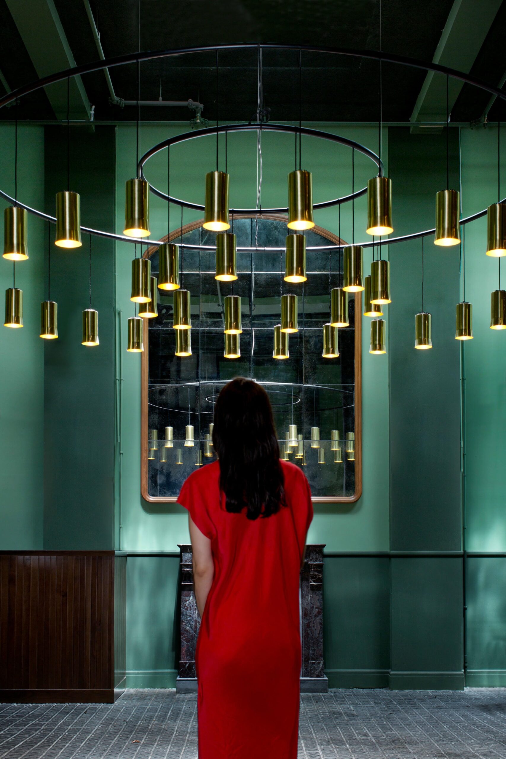 Porcelain Cirio Circular Pendant Lamp by Antoni Arola 9
