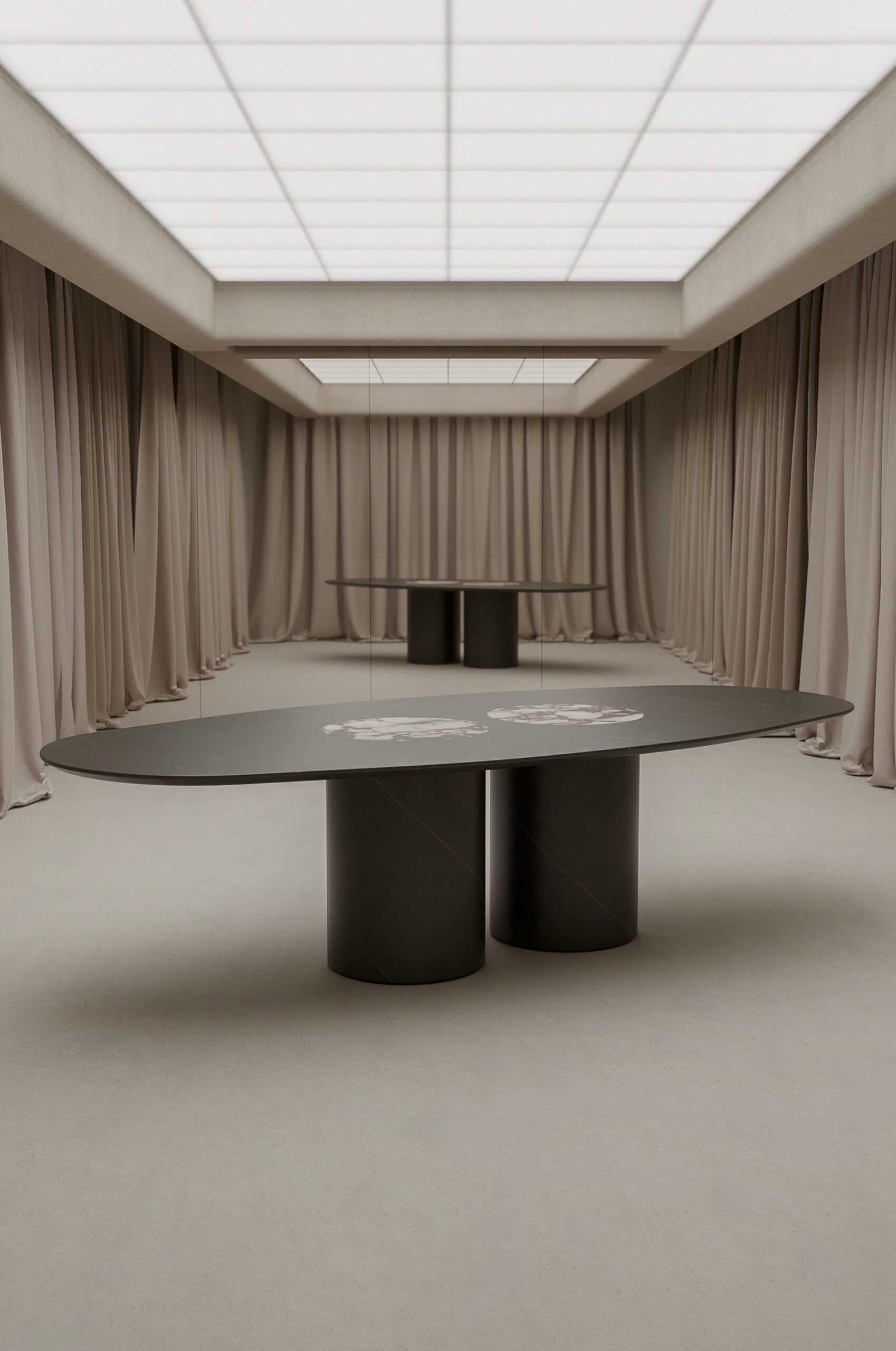 Salvante D1 Dining Table by Piotr Dabrowa Marble Nero Calatorao 6