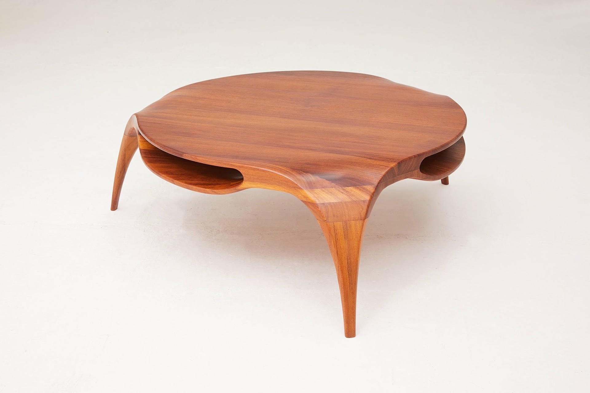 Sankao Coffee Table in Iroko Wood by Henka Lab 3