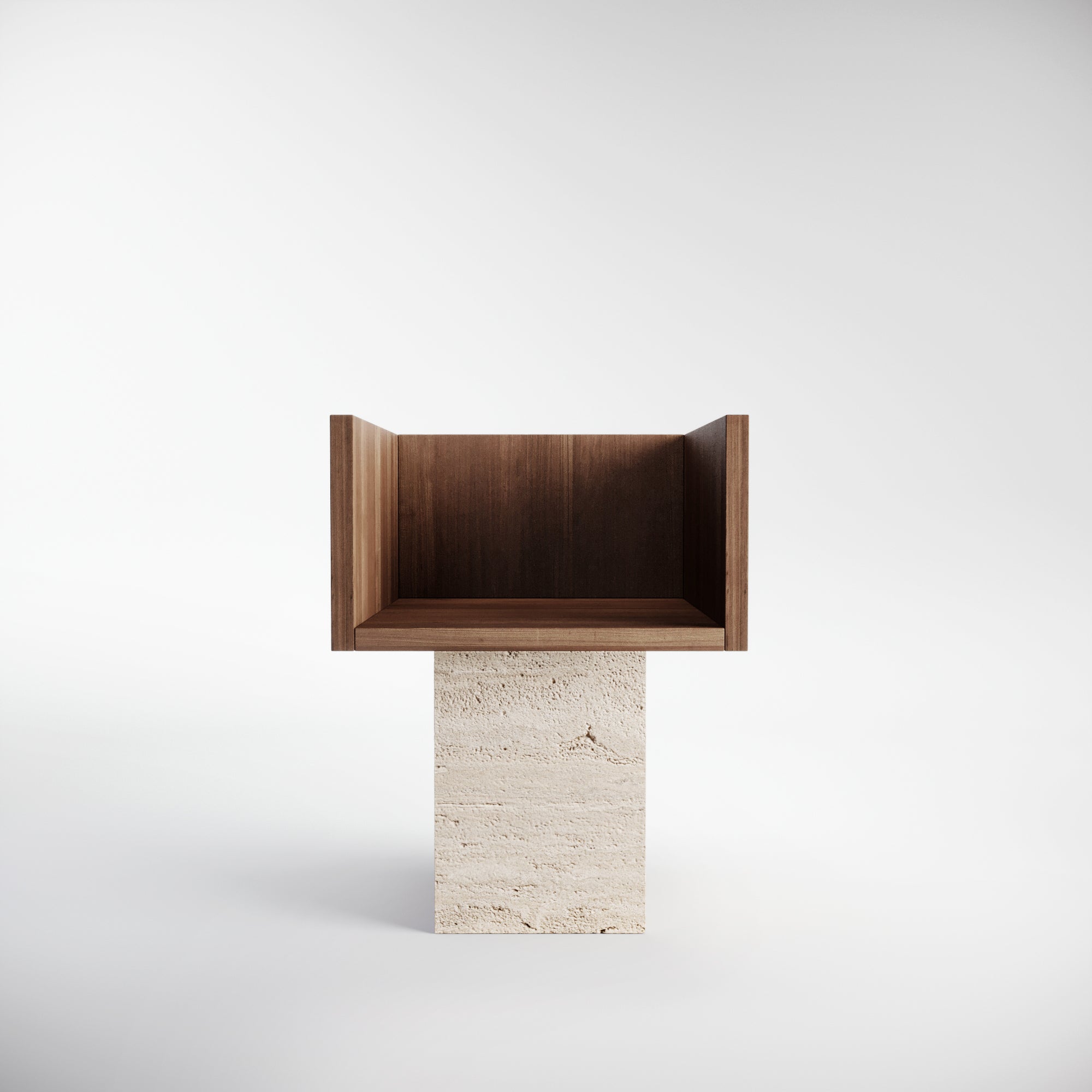 Trono Travertine Classico Romano Chair by Lisa Franzen 2