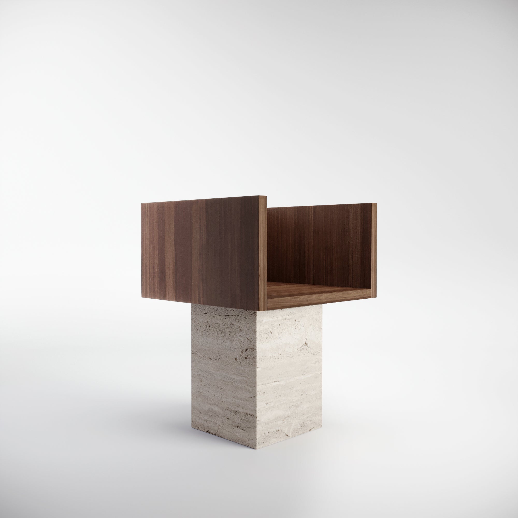 Trono Travertine Classico Romano Chair by Lisa Franzen 5