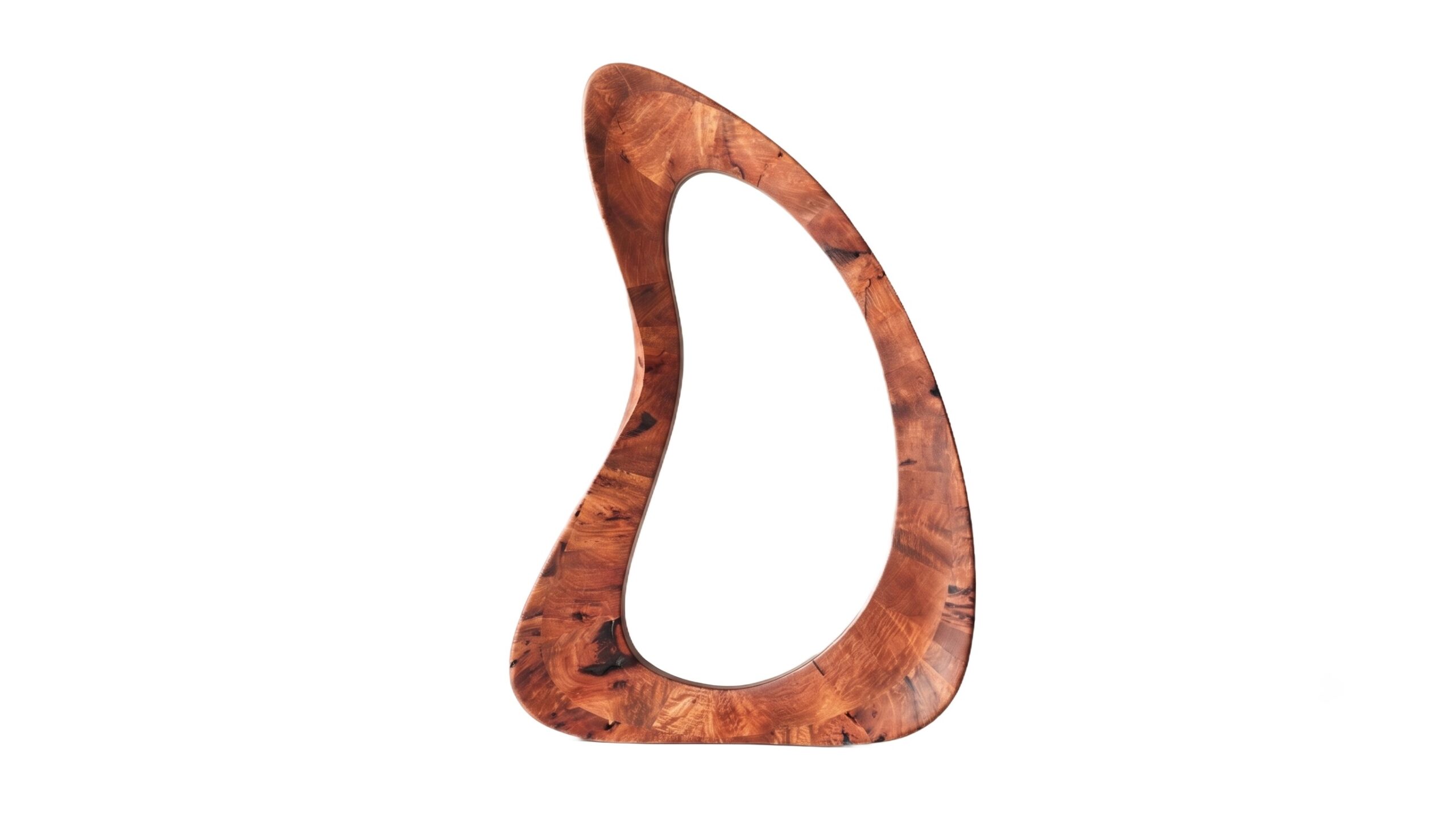 Unique Handmade Walnut Portal Mirror by Maxime Goléo 1