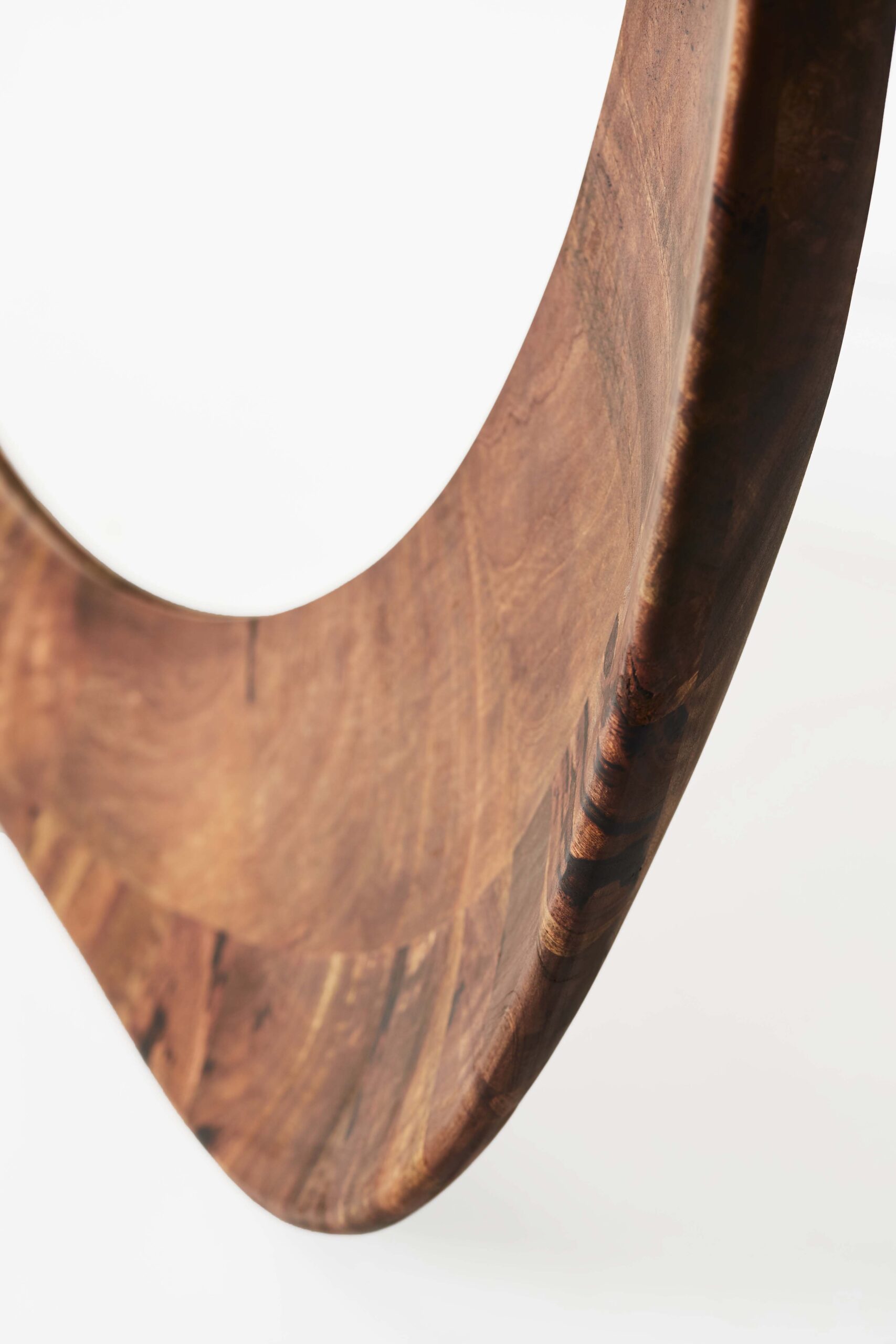Unique Handmade Walnut Portal Mirror by Maxime Goléo 5