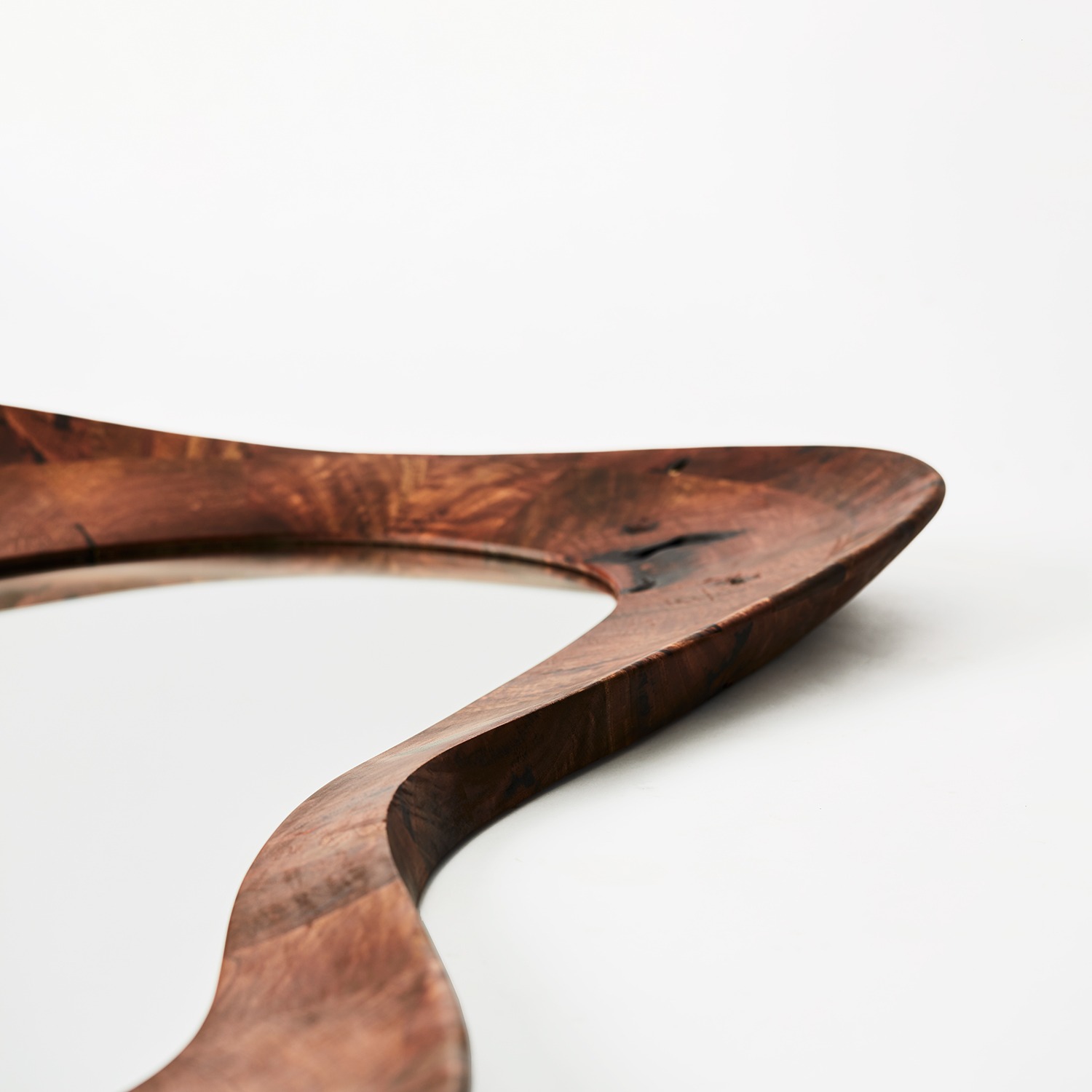 Unique Handmade Walnut Portal Mirror by Maxime Goléo 7