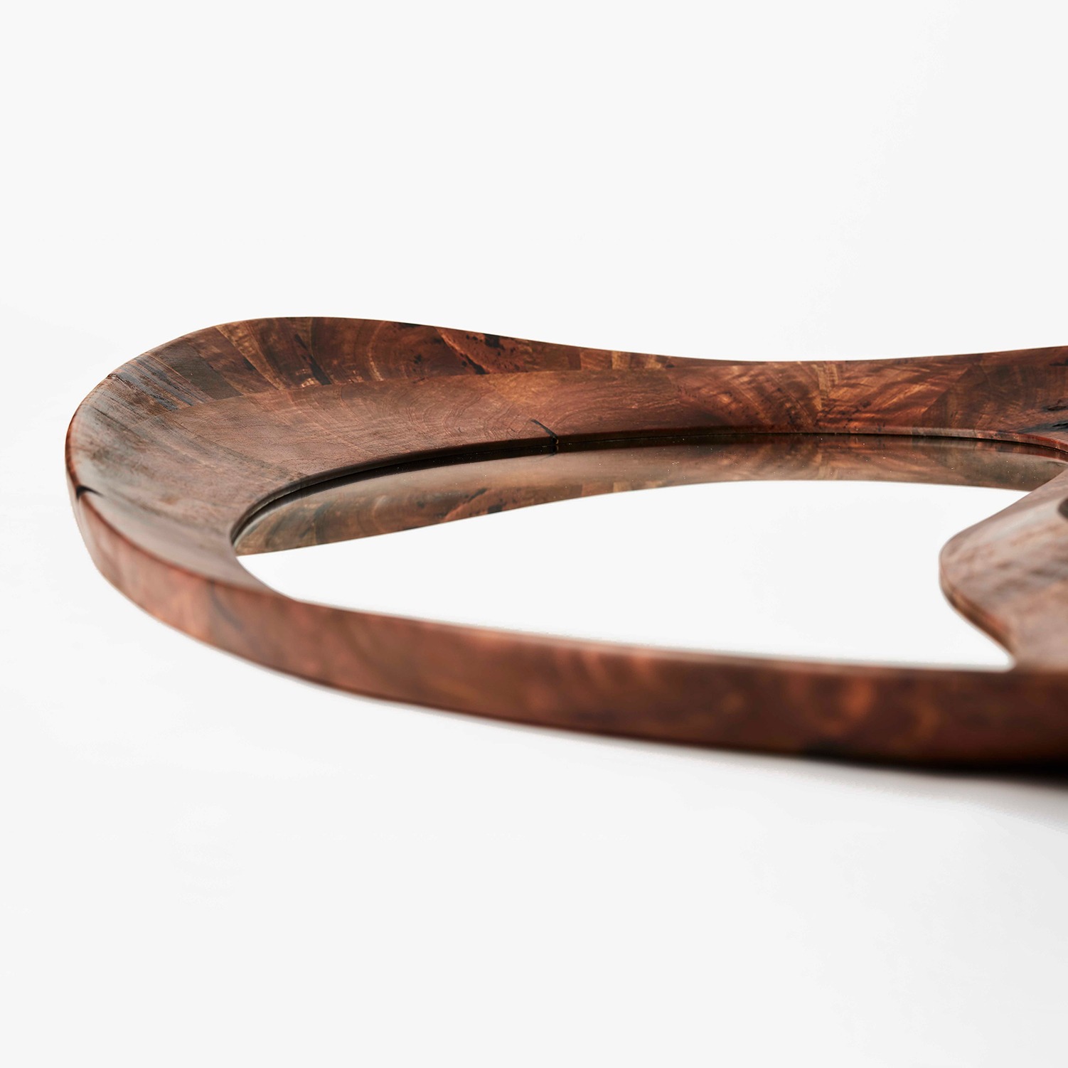 Unique Handmade Walnut Portal Mirror by Maxime Goléo 8